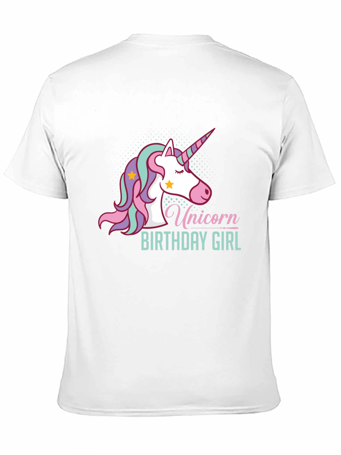 Unicorn Birthday Girl Black T-Shirt