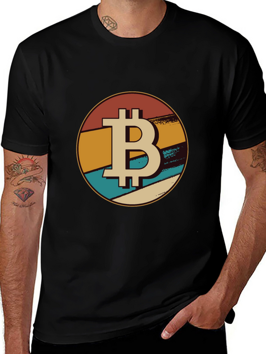 Bitcoin Retro Graphic Tee - Black Crypto T-Shirt