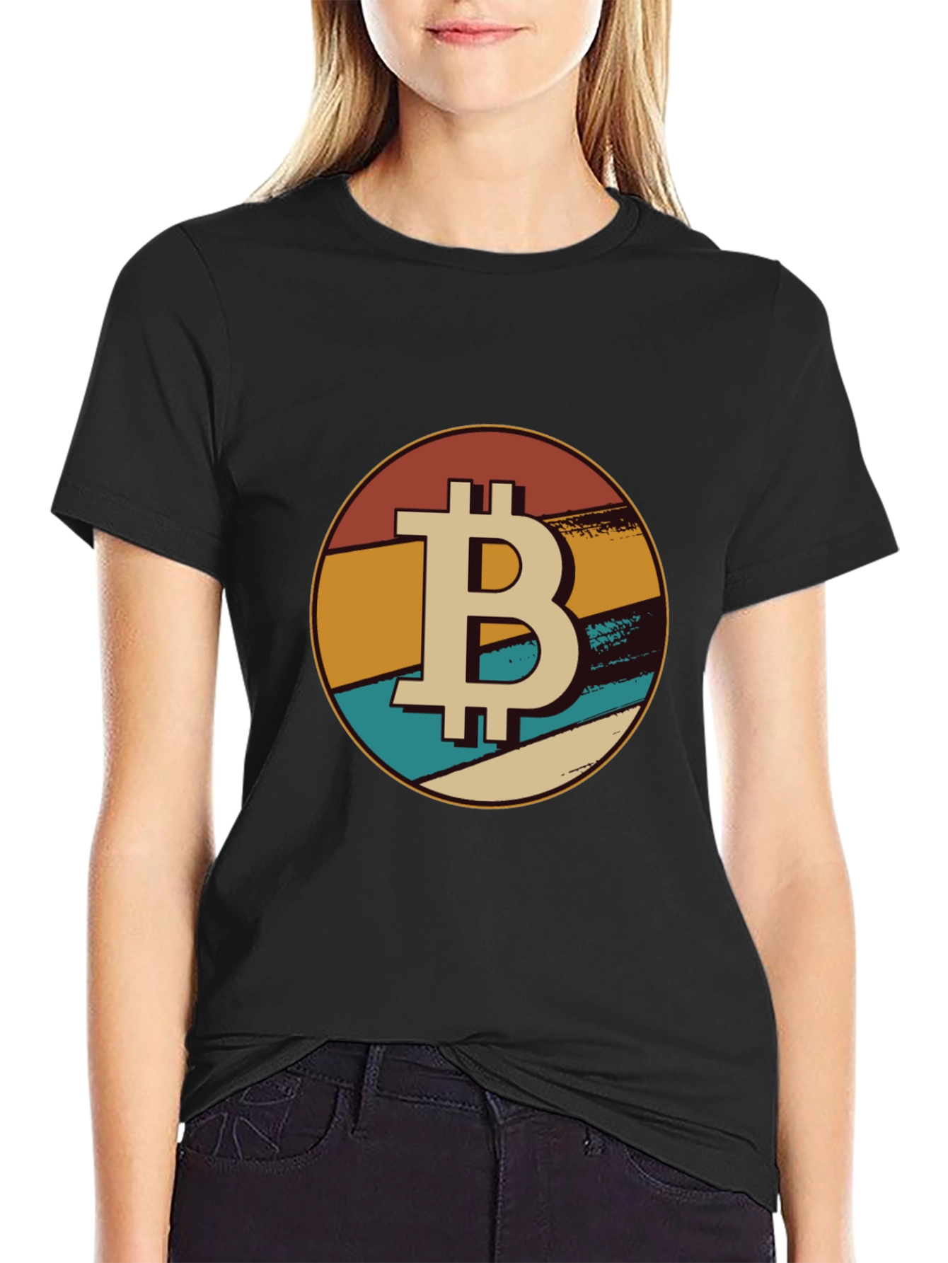 Bitcoin Retro Graphic Tee - Black Crypto T-Shirt