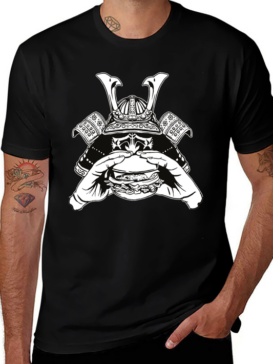 Samurai Burger Graphic Tee - Cool Black T-Shirt