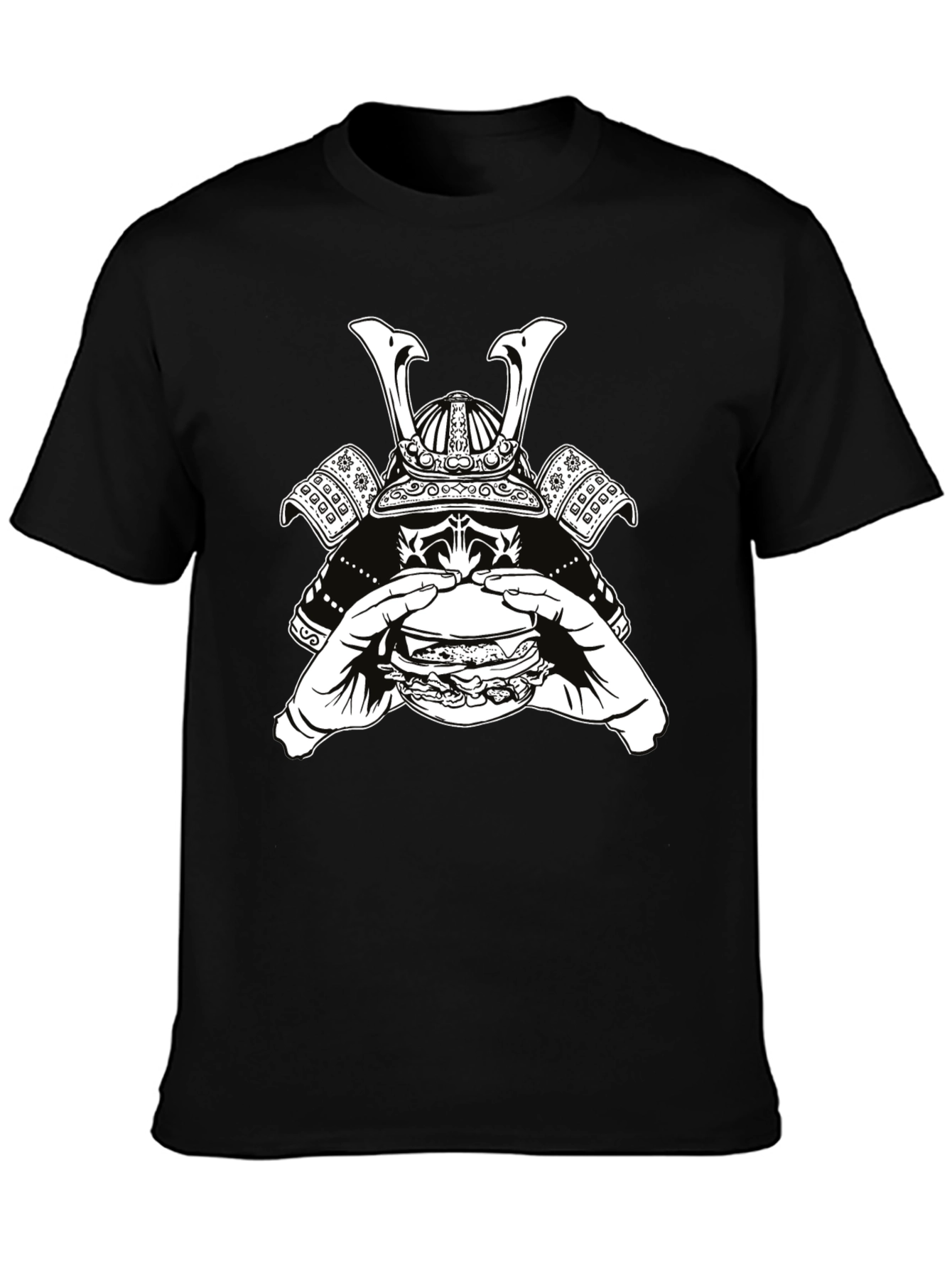 Samurai Burger Graphic Tee - Cool Black T-Shirt