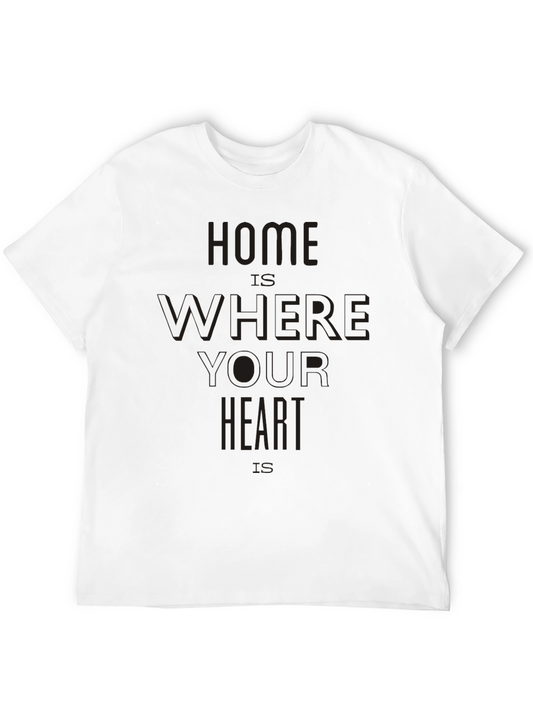 Home Is Where Your Heart Is Black T-Shirt