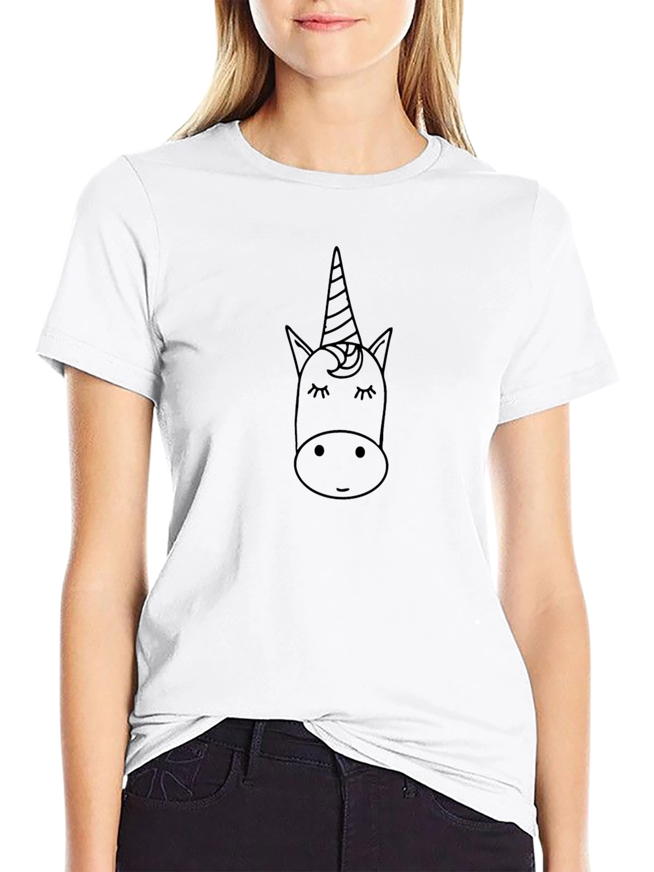 Unicorn Graphic Black Tee