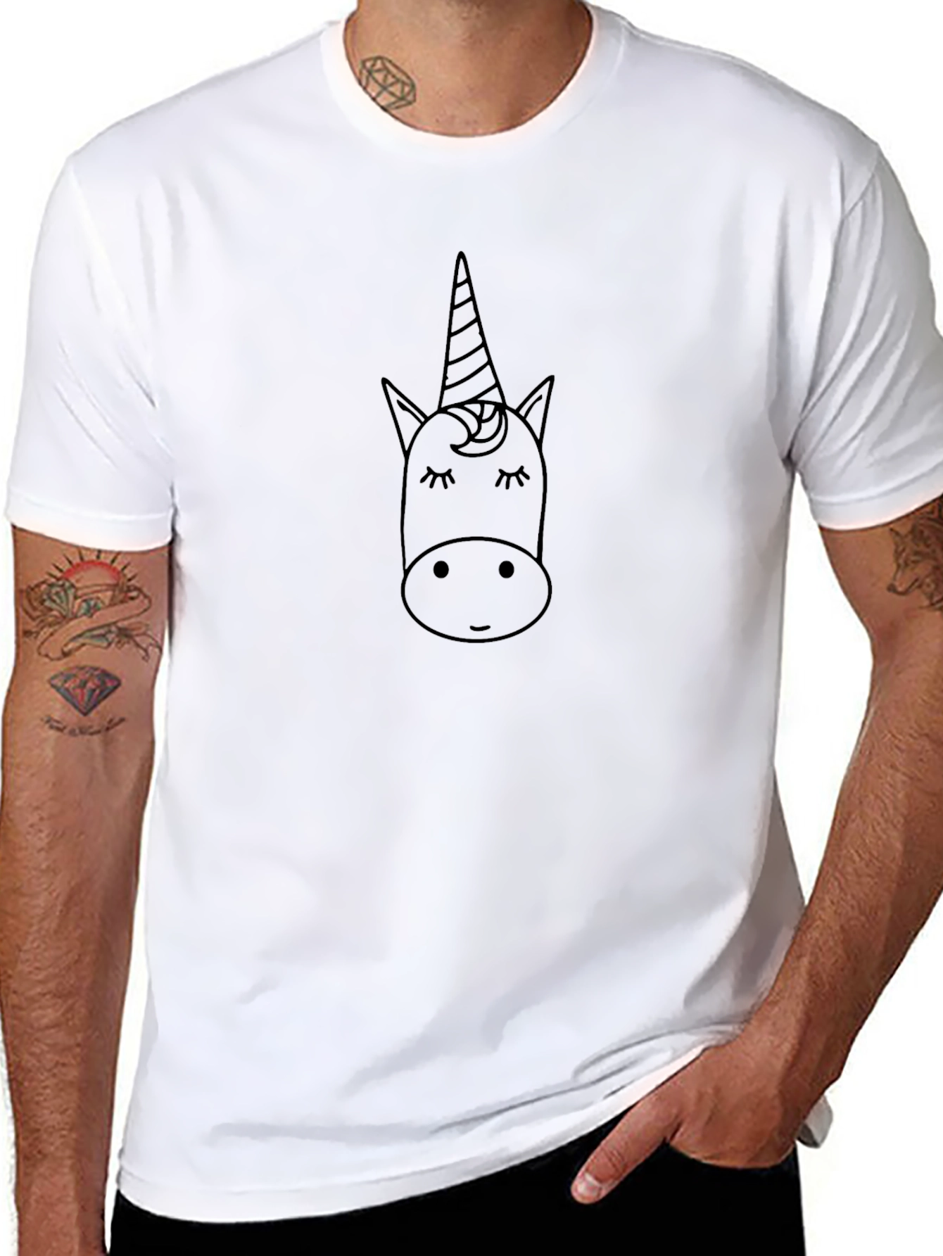 Unicorn Graphic Black Tee