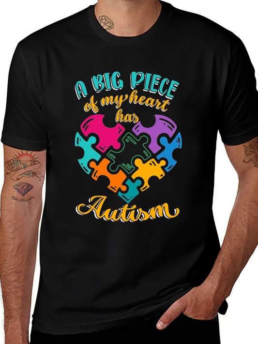 Autism Awareness Heart Puzzle T-Shirt