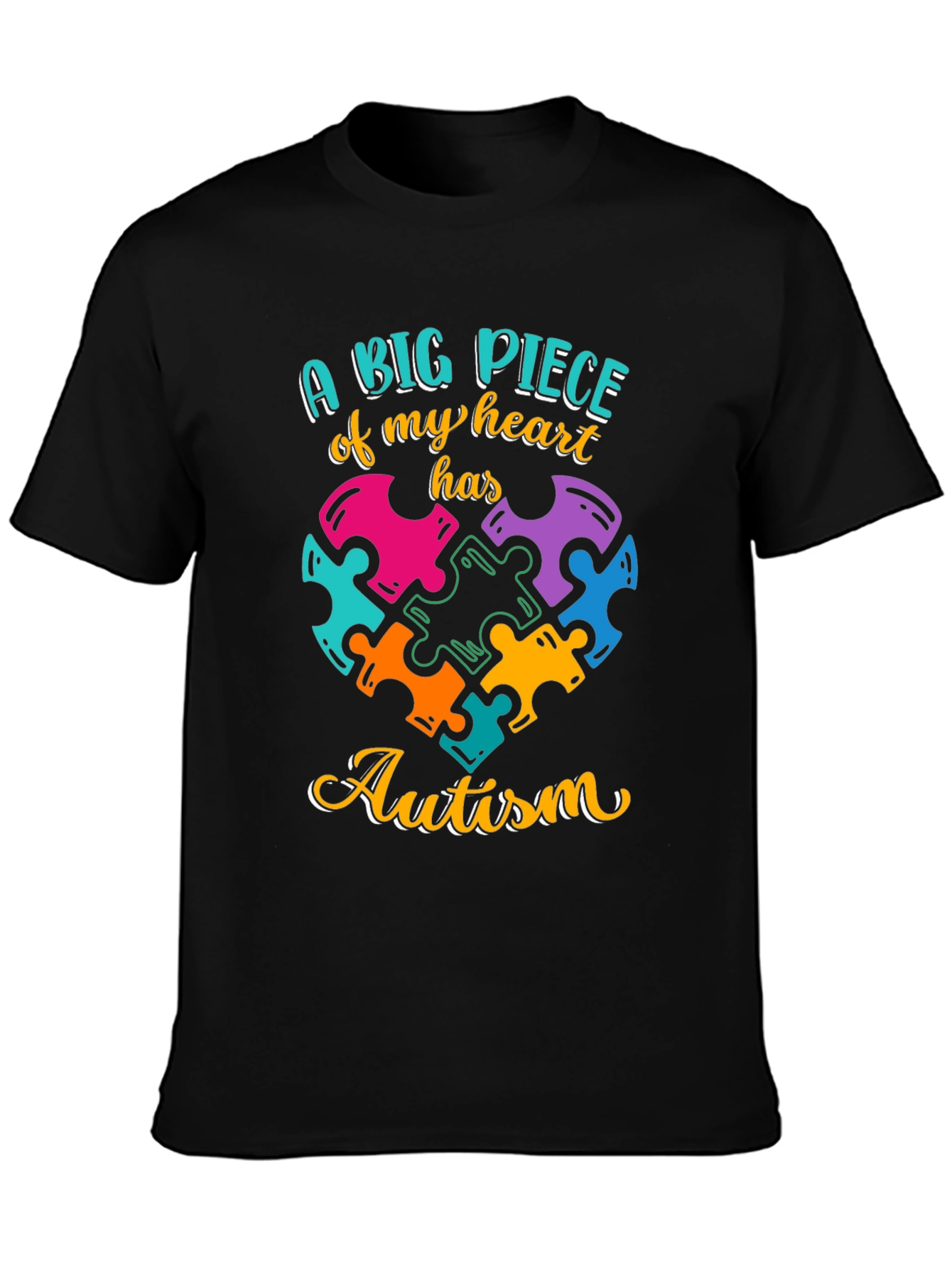 Autism Awareness Heart Puzzle T-Shirt