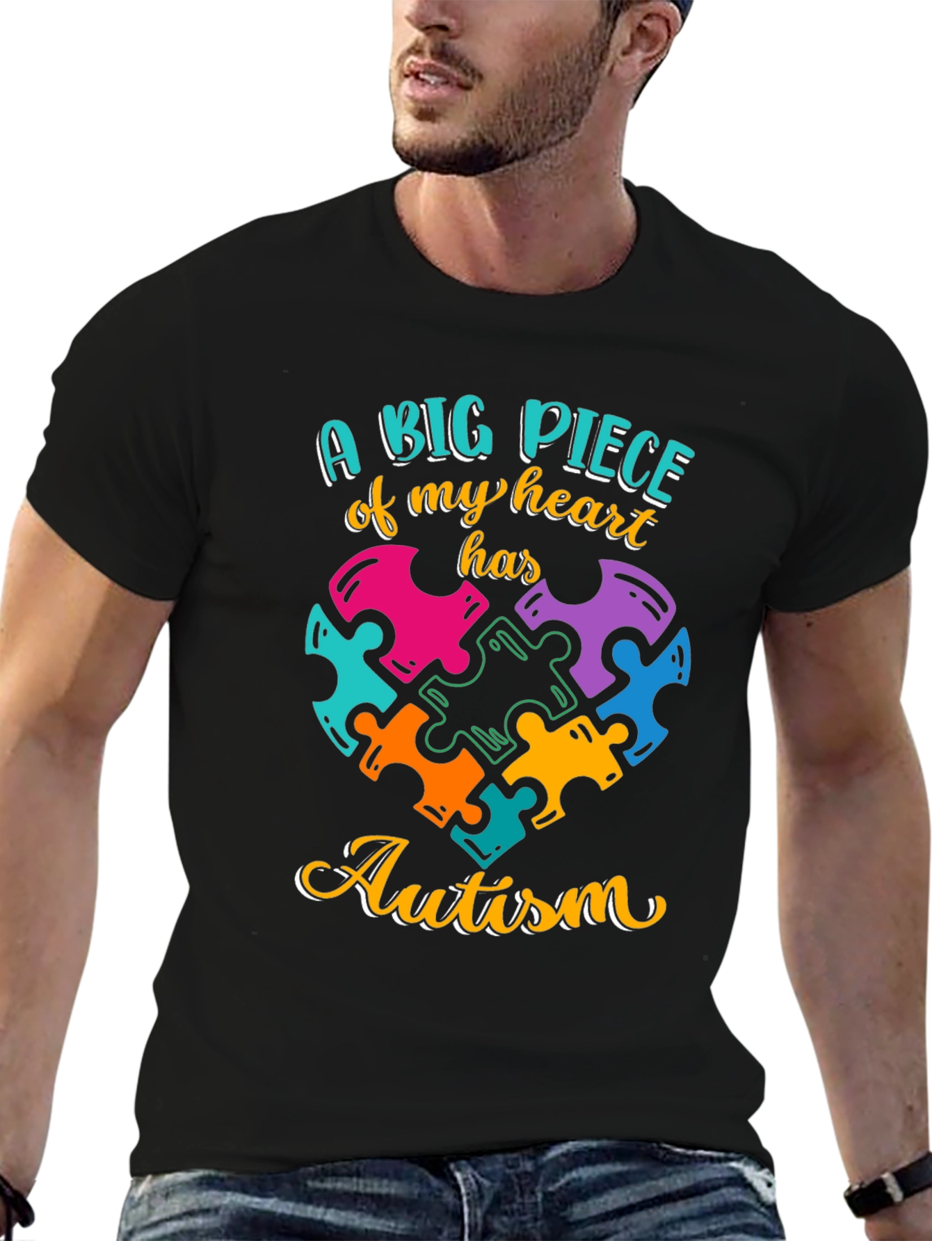Autism Awareness Heart Puzzle T-Shirt