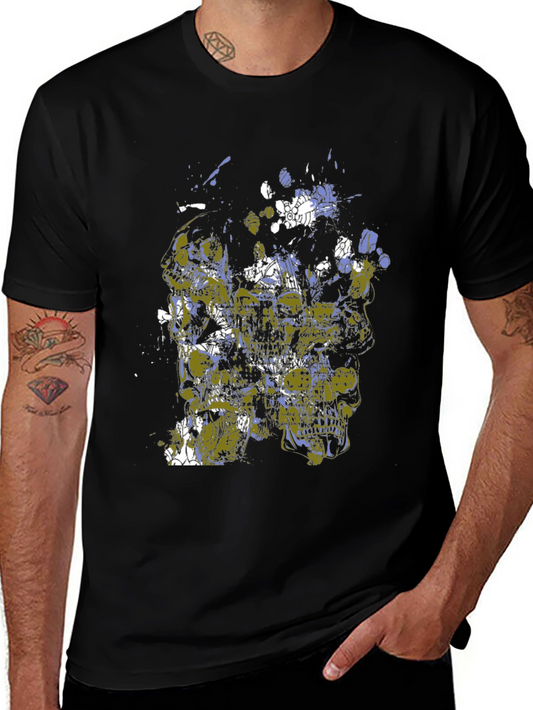 Abstract Art Black Cotton Tee