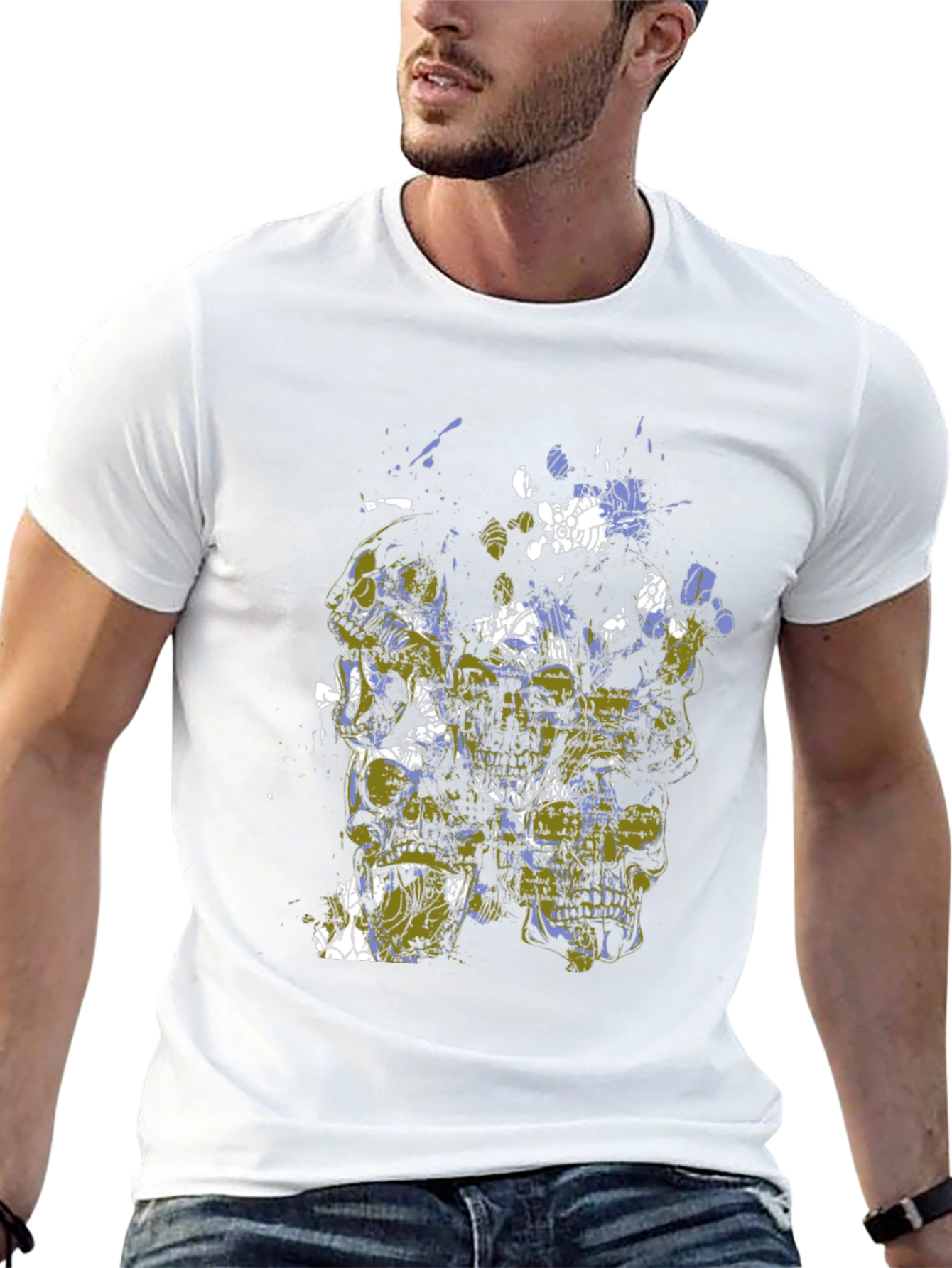 Abstract Art Black Cotton Tee