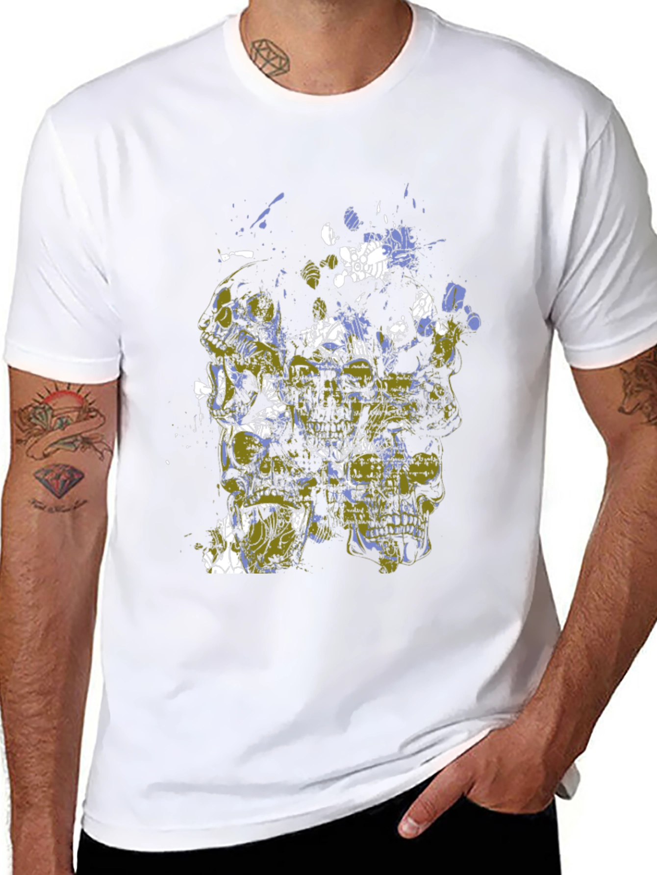 Abstract Art Black Cotton Tee