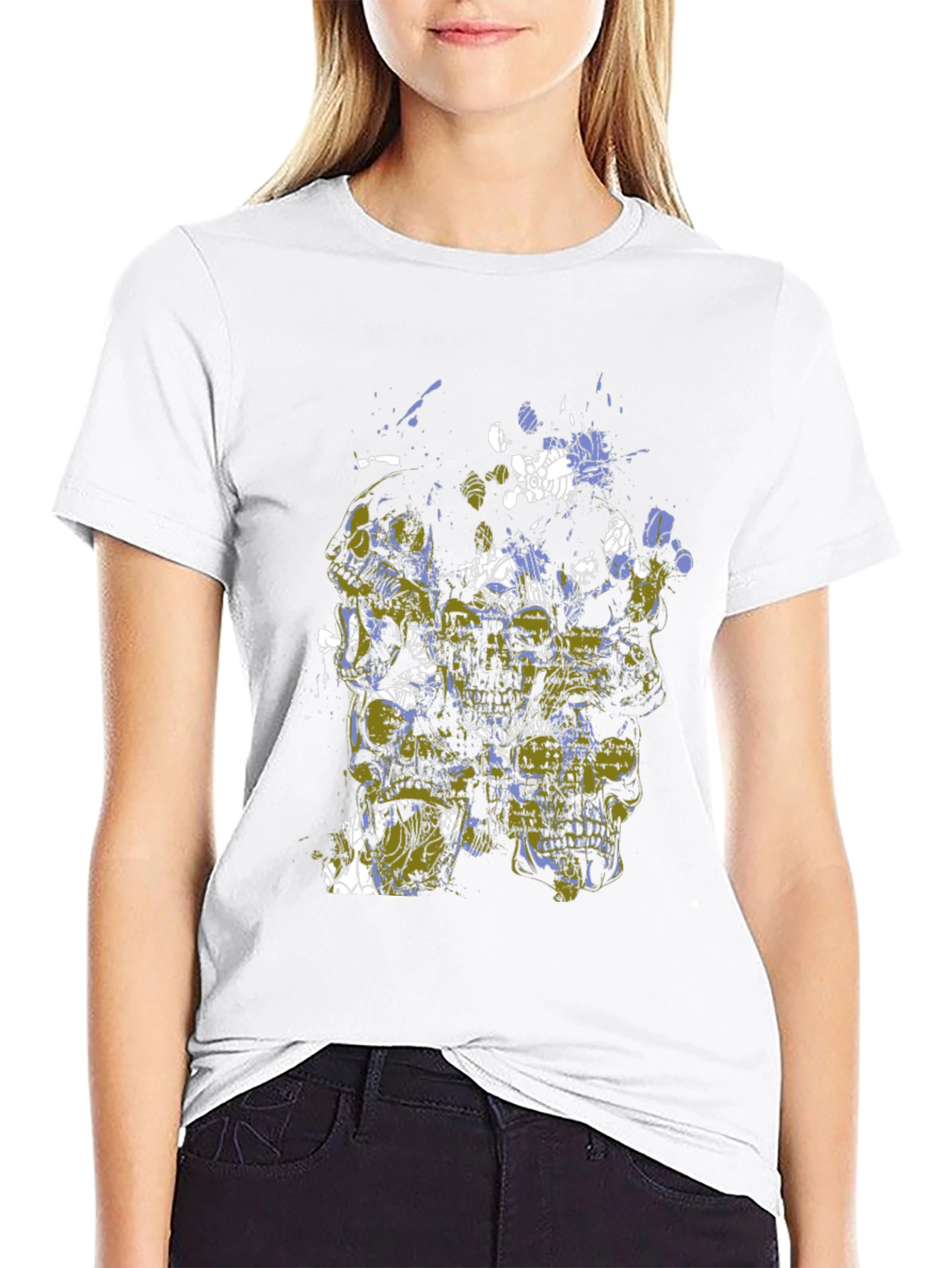 Abstract Art Black Cotton Tee