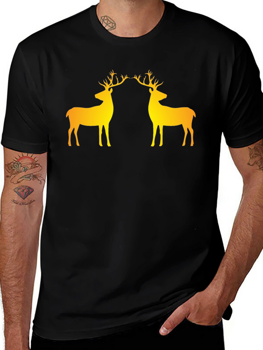 Golden Stag Graphic Tee - Black