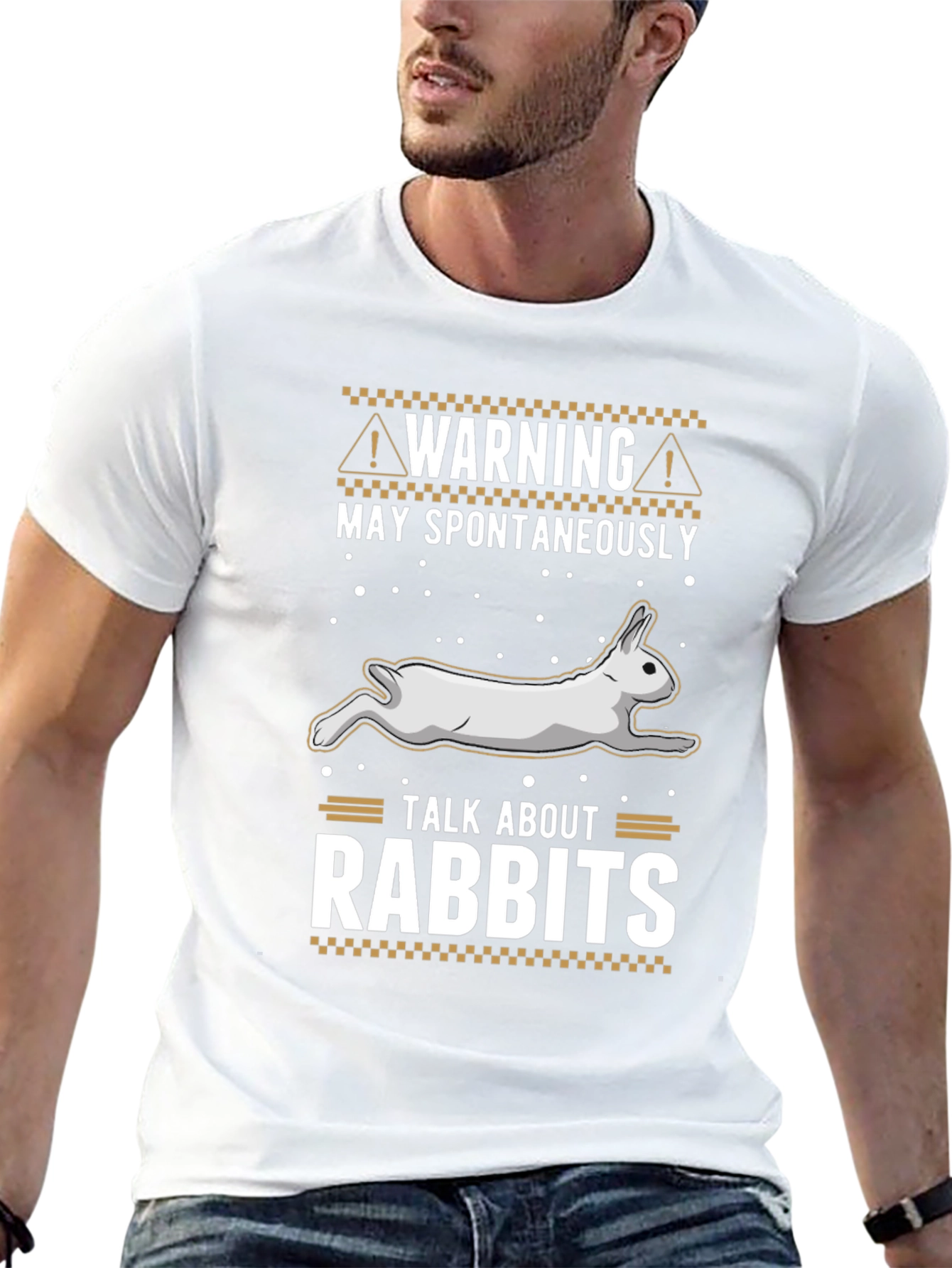 Warning May Spontaneously Talk About Rabbits T-Shirt