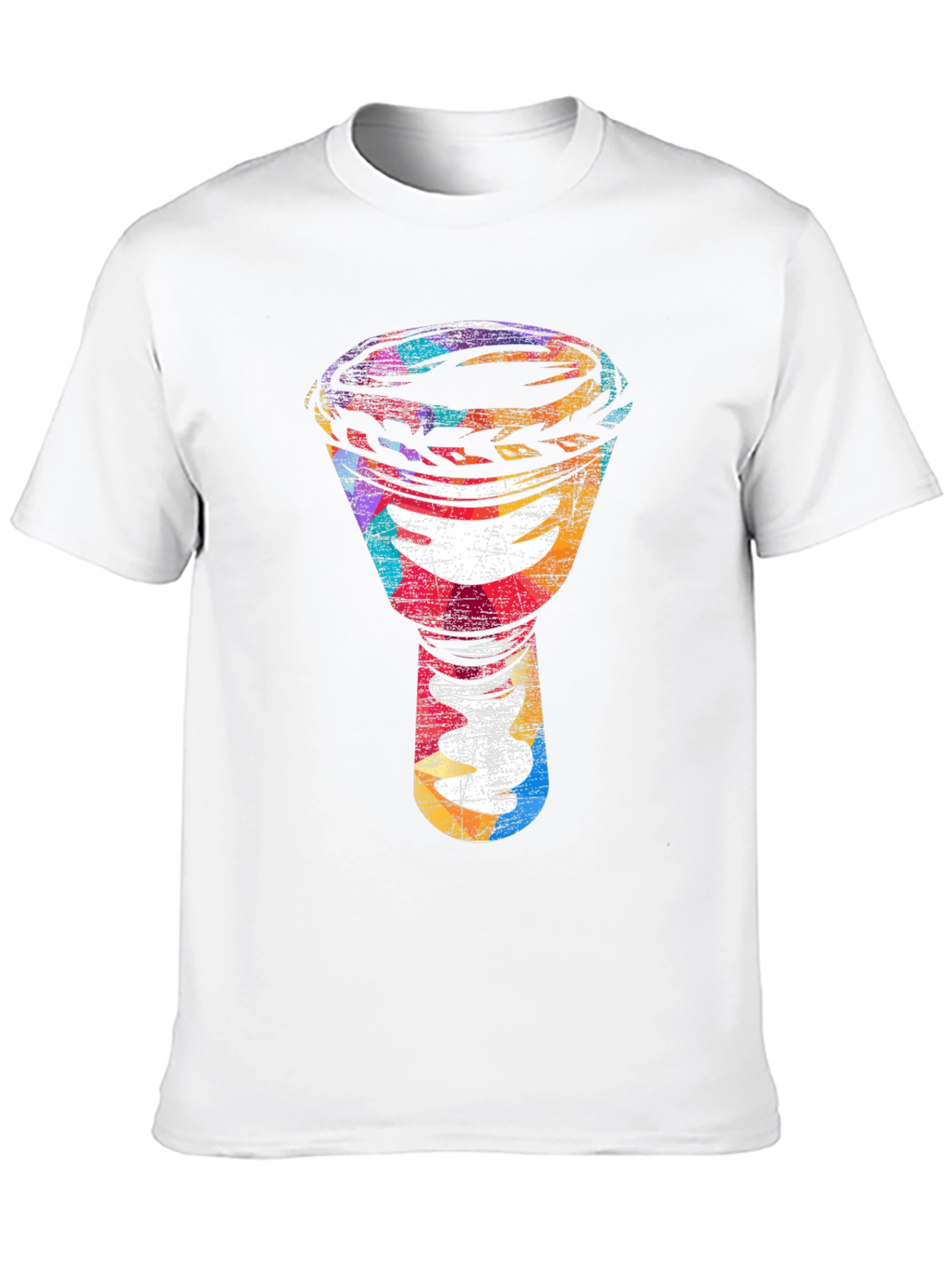 Abstract Djembe Drum Graphic Tee - Black