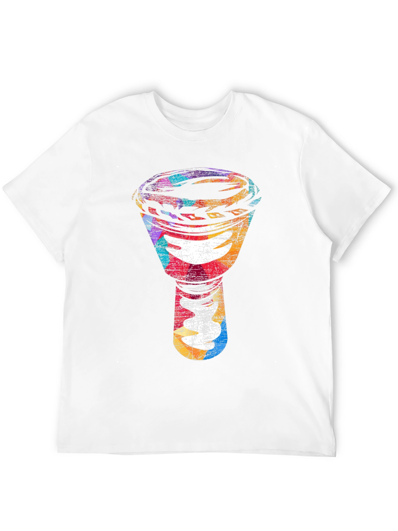 Abstract Djembe Drum Graphic Tee - Black