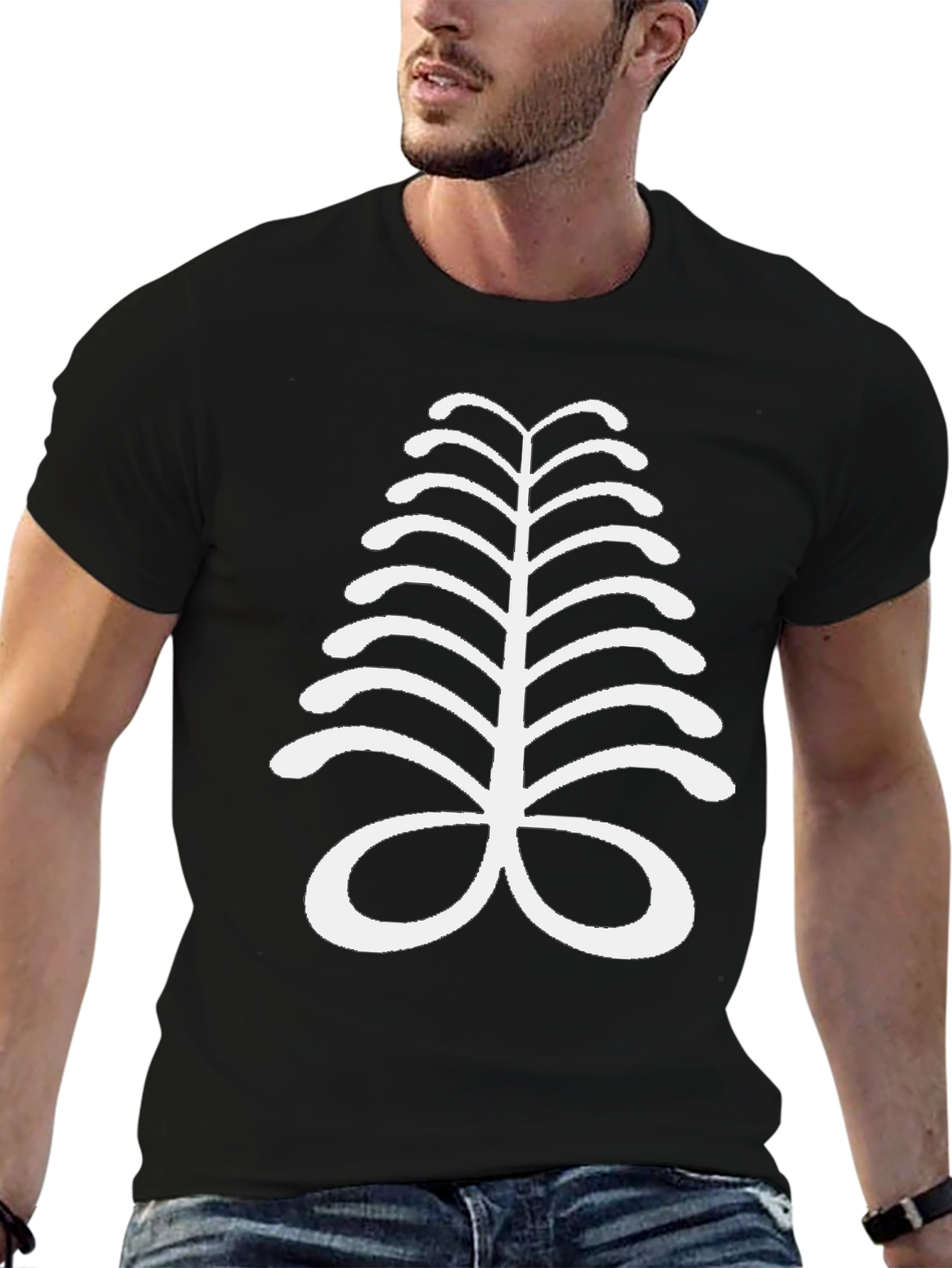 Adinkra Symbol T-Shirt - Black Cotton Tee