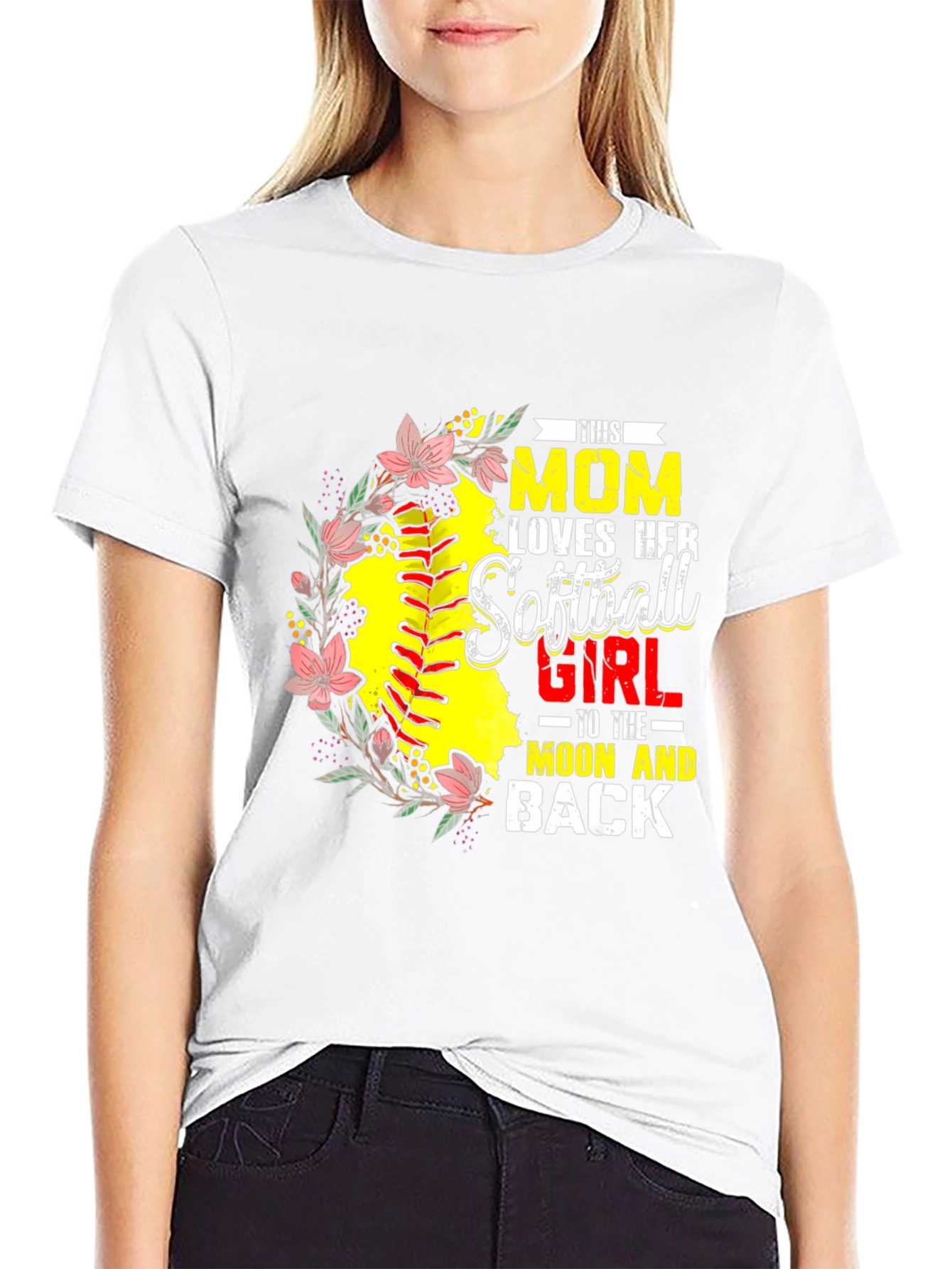 Softball Mom Graphic Tee - Gift for Mom