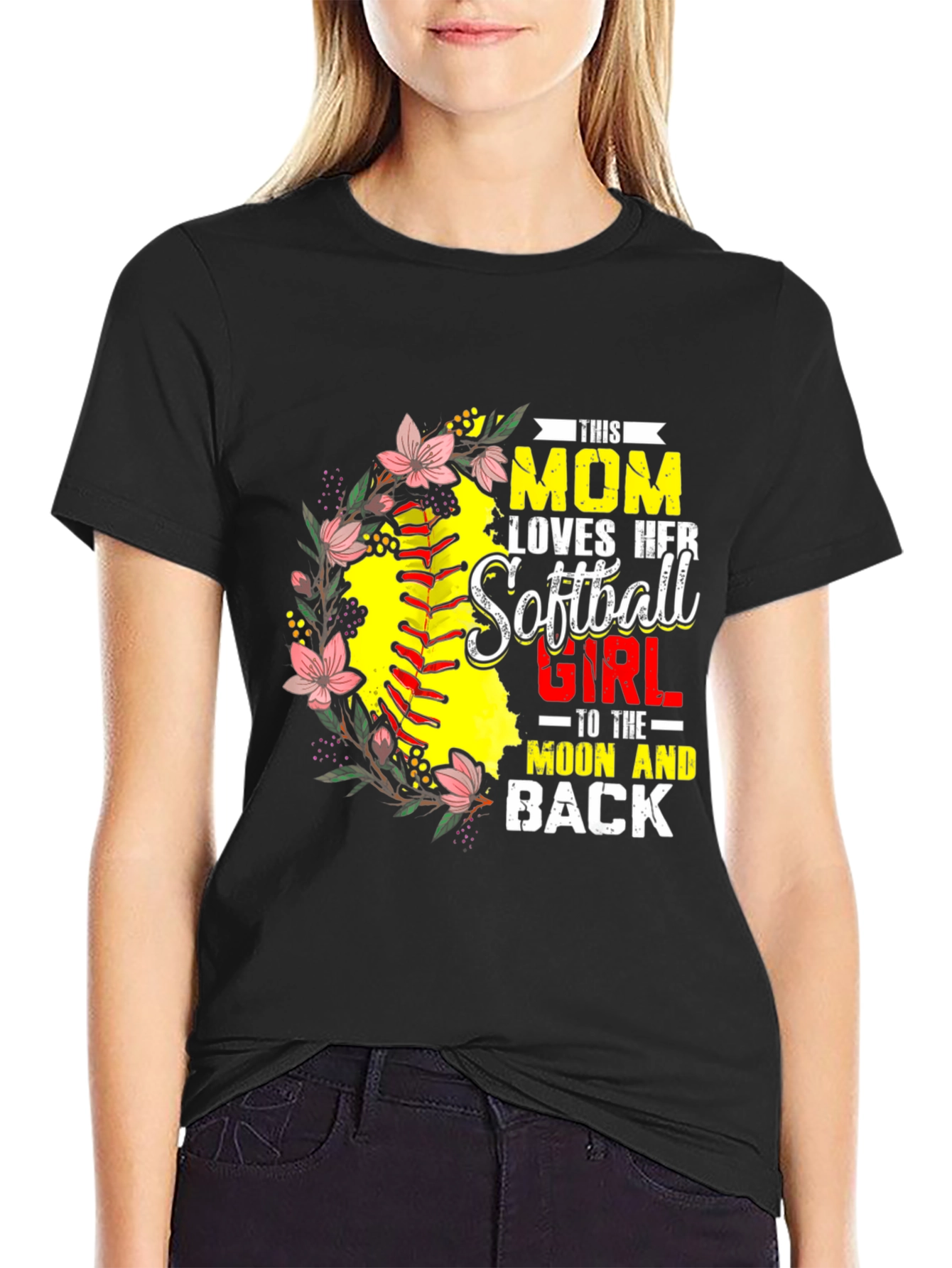 Softball Mom Graphic Tee - Gift for Mom