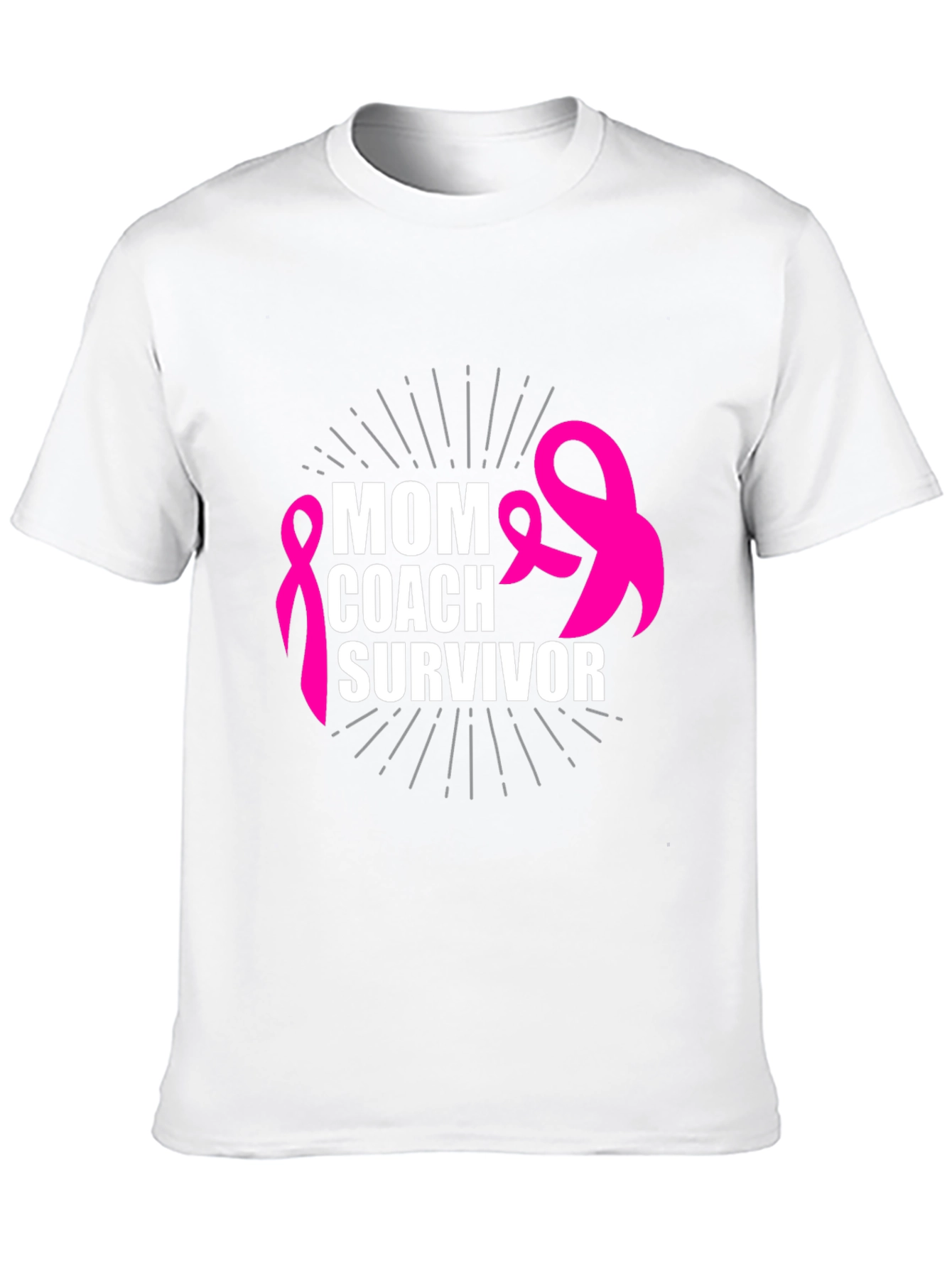 Mom Coach Survivor Breast Cancer Awareness T-Shirt