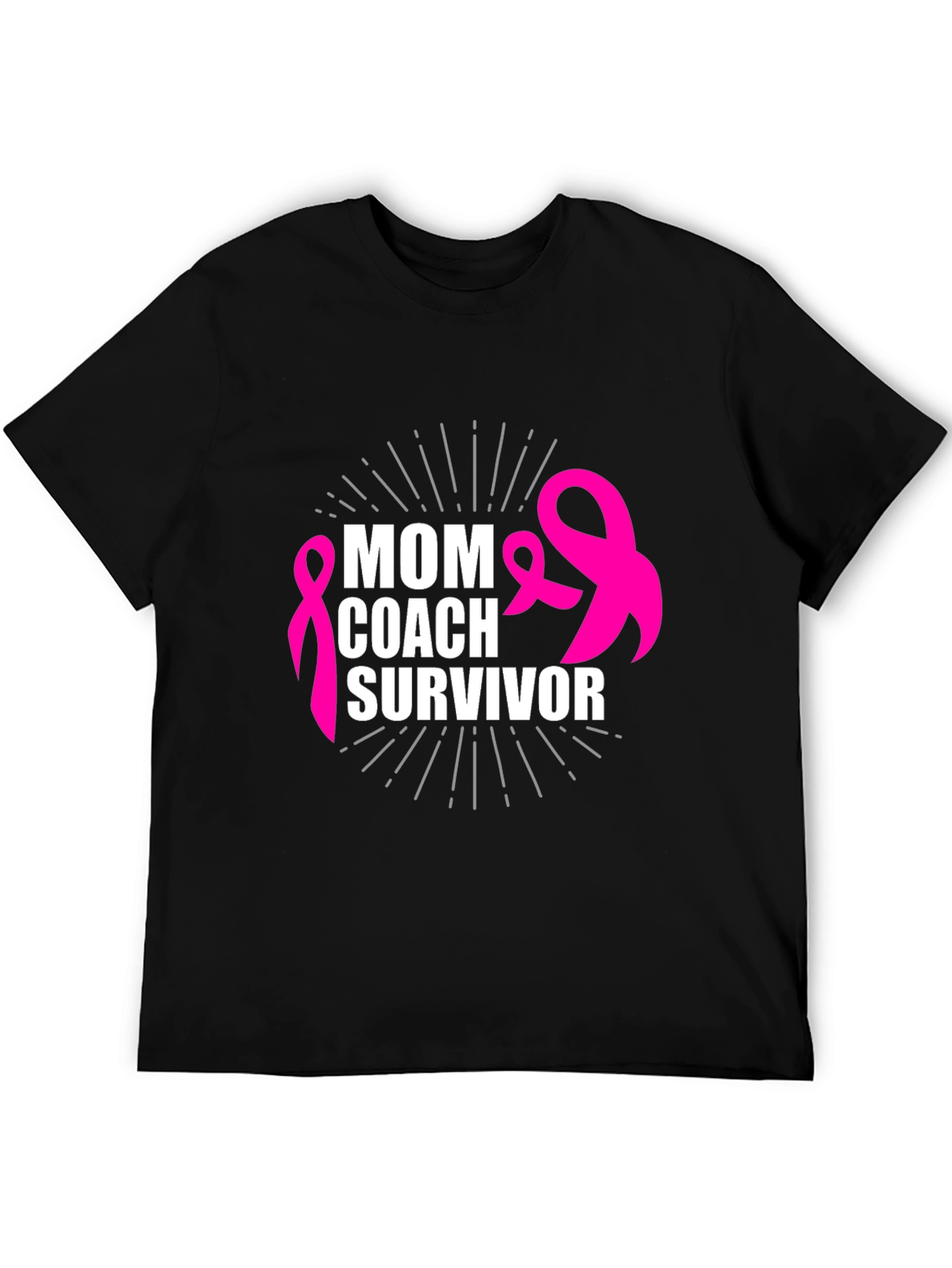 Mom Coach Survivor Breast Cancer Awareness T-Shirt