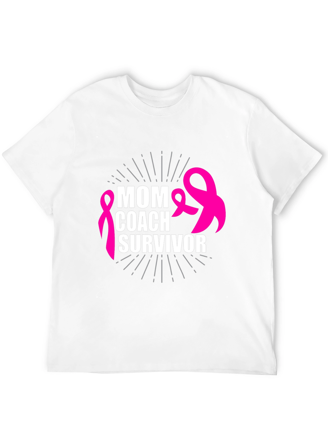 Mom Coach Survivor Breast Cancer Awareness T-Shirt