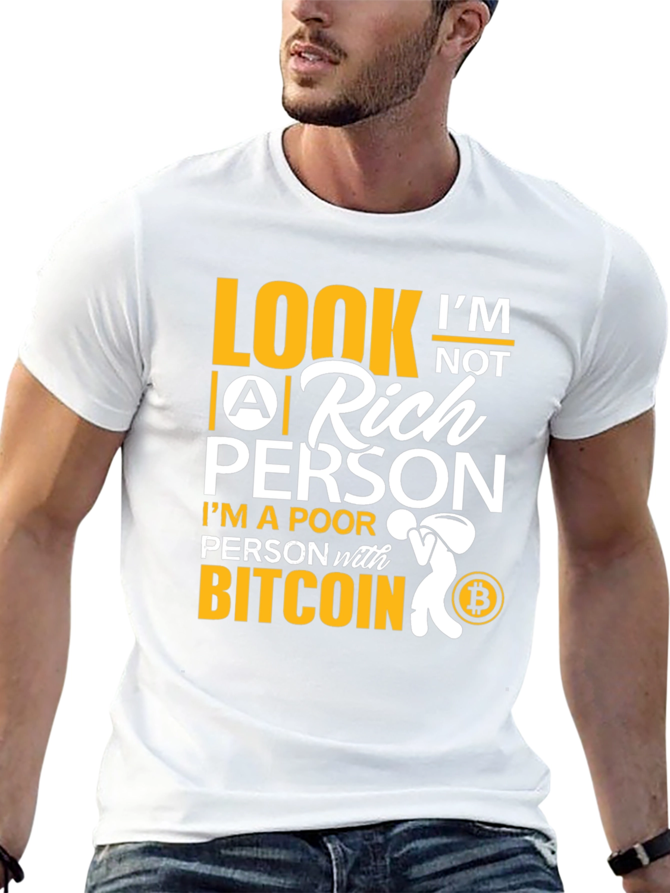 Bitcoin Poor Person Black T-Shirt