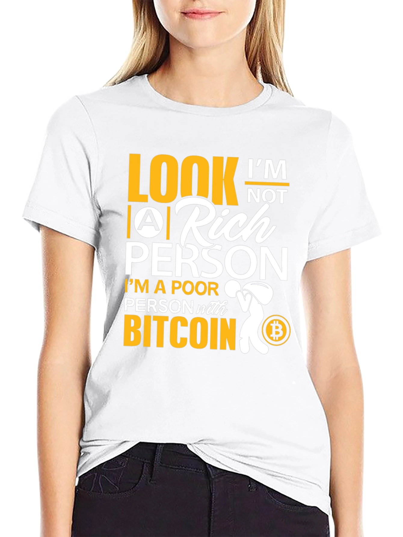 Bitcoin Poor Person Black T-Shirt