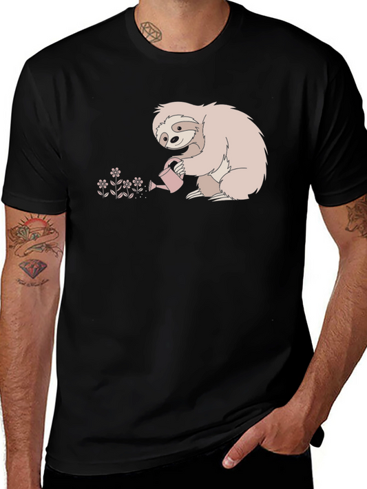 Sloth Gardener Graphic Tee - Relaxed Fit
