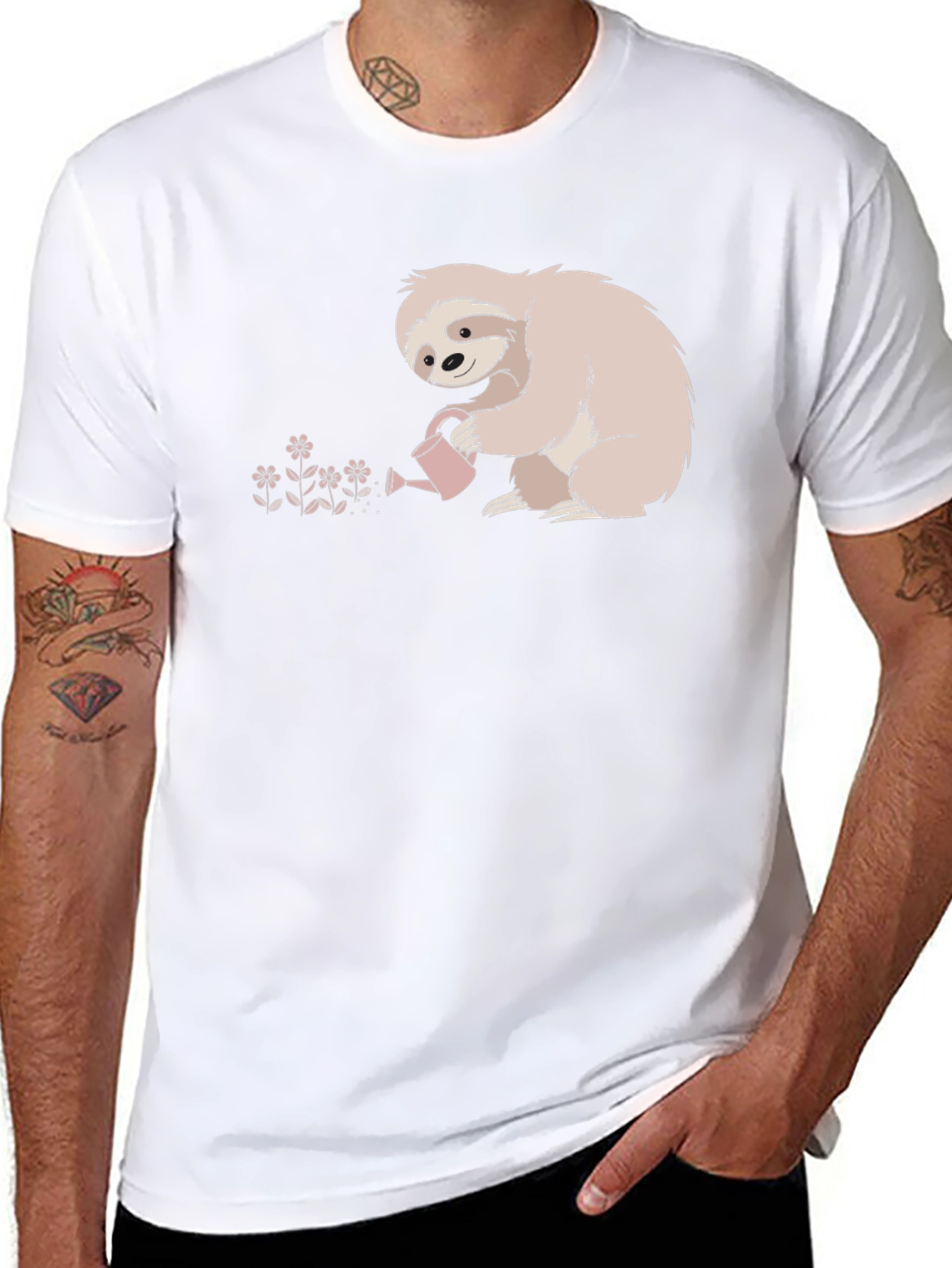 Sloth Gardener Graphic Tee - Relaxed Fit