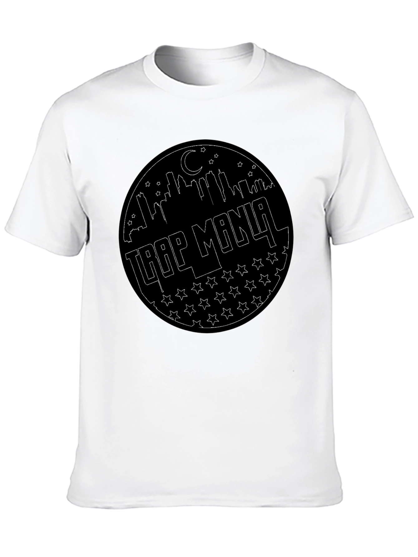 Trap Mania Graphic Tee - Black Cotton