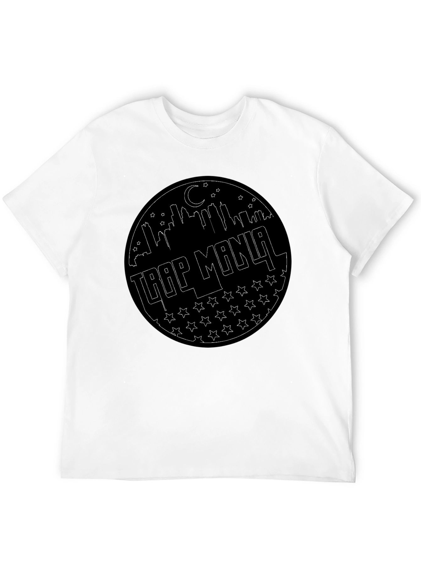 Trap Mania Graphic Tee - Black Cotton