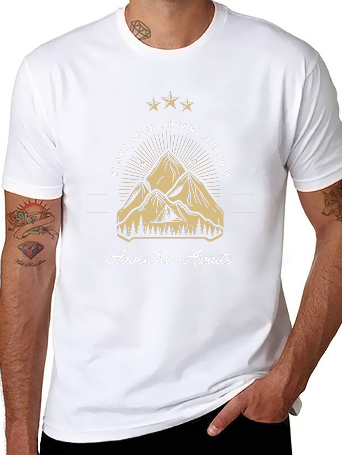 Adventure Awaits Mountain Graphic Tee