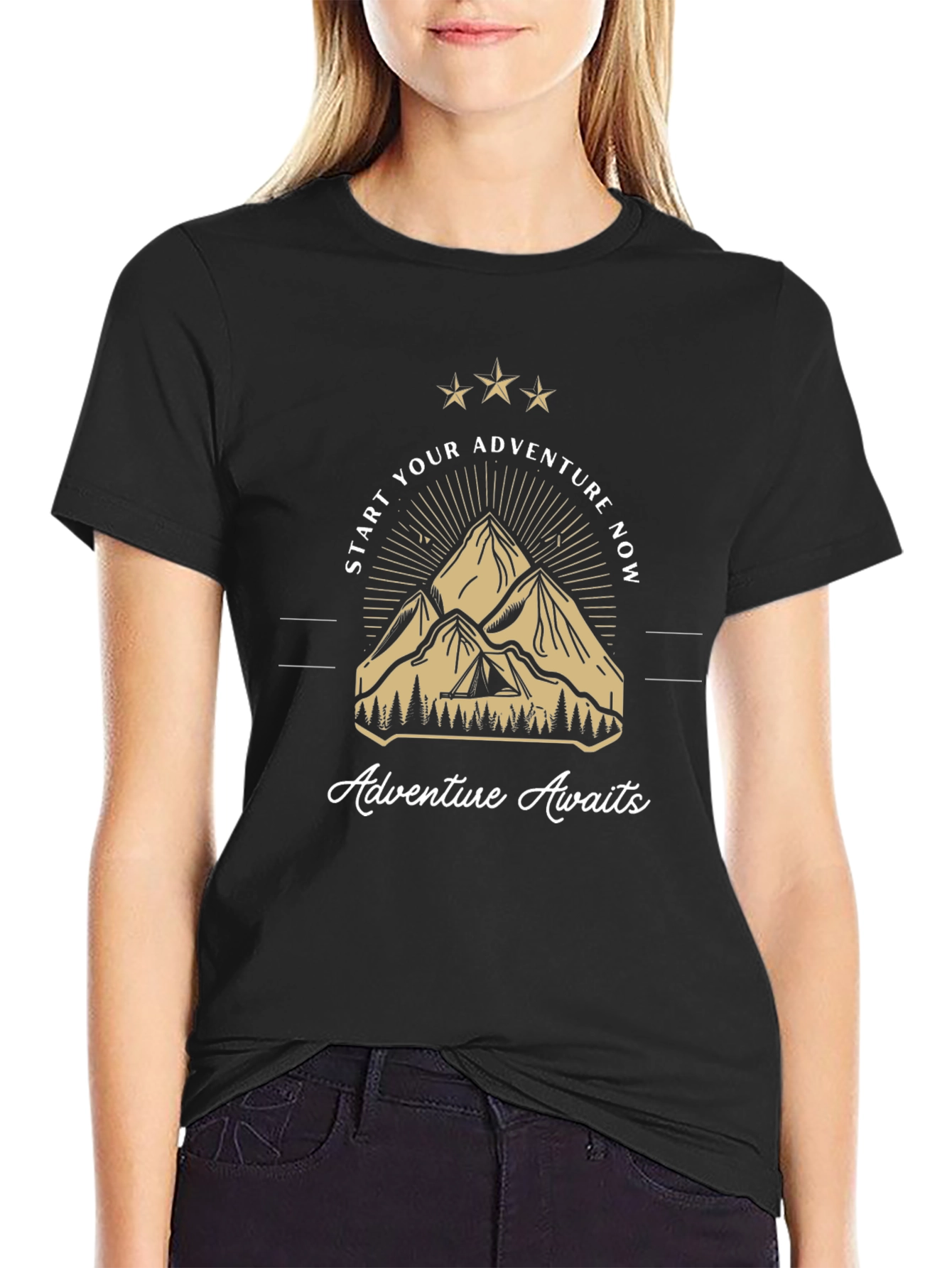 Adventure Awaits Mountain Graphic Tee