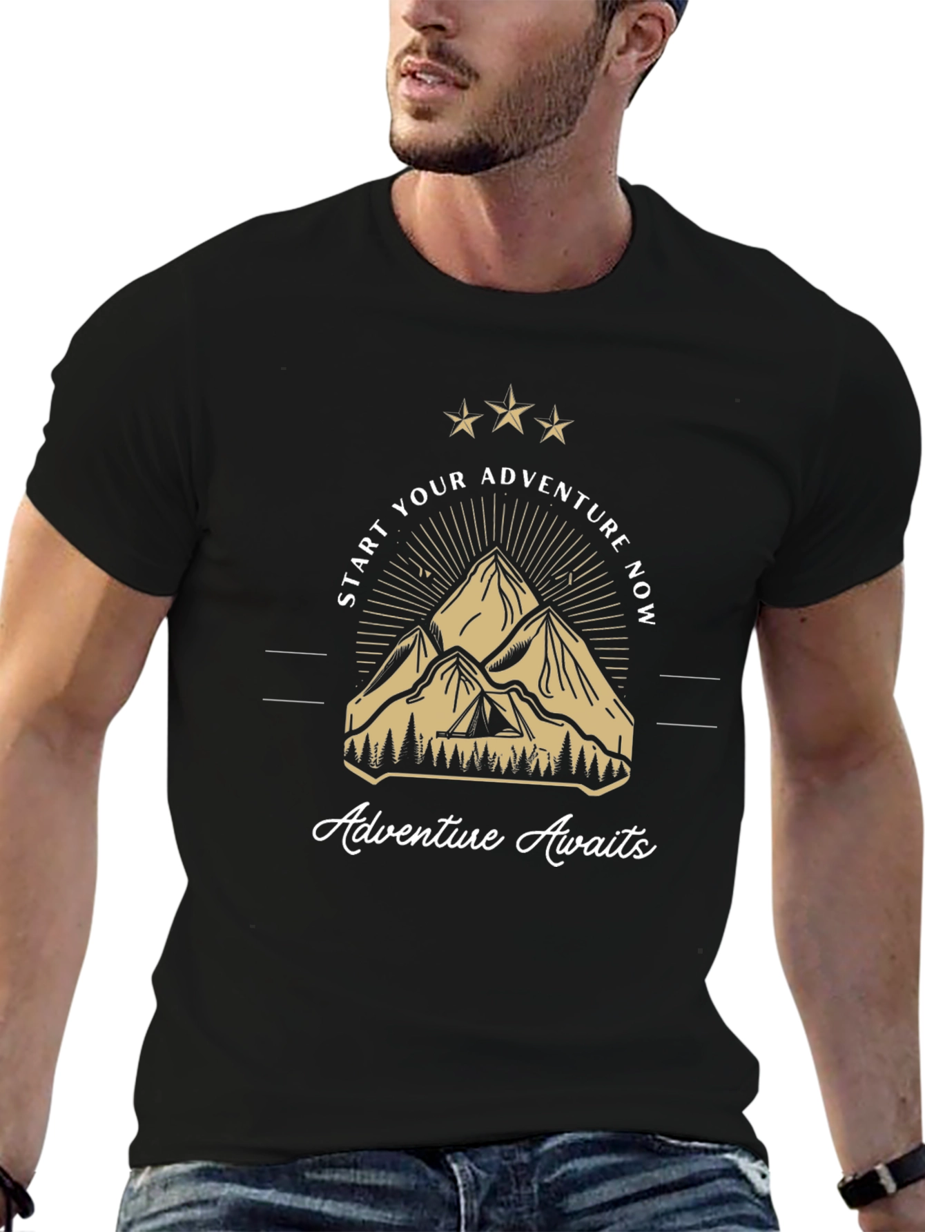 Adventure Awaits Mountain Graphic Tee