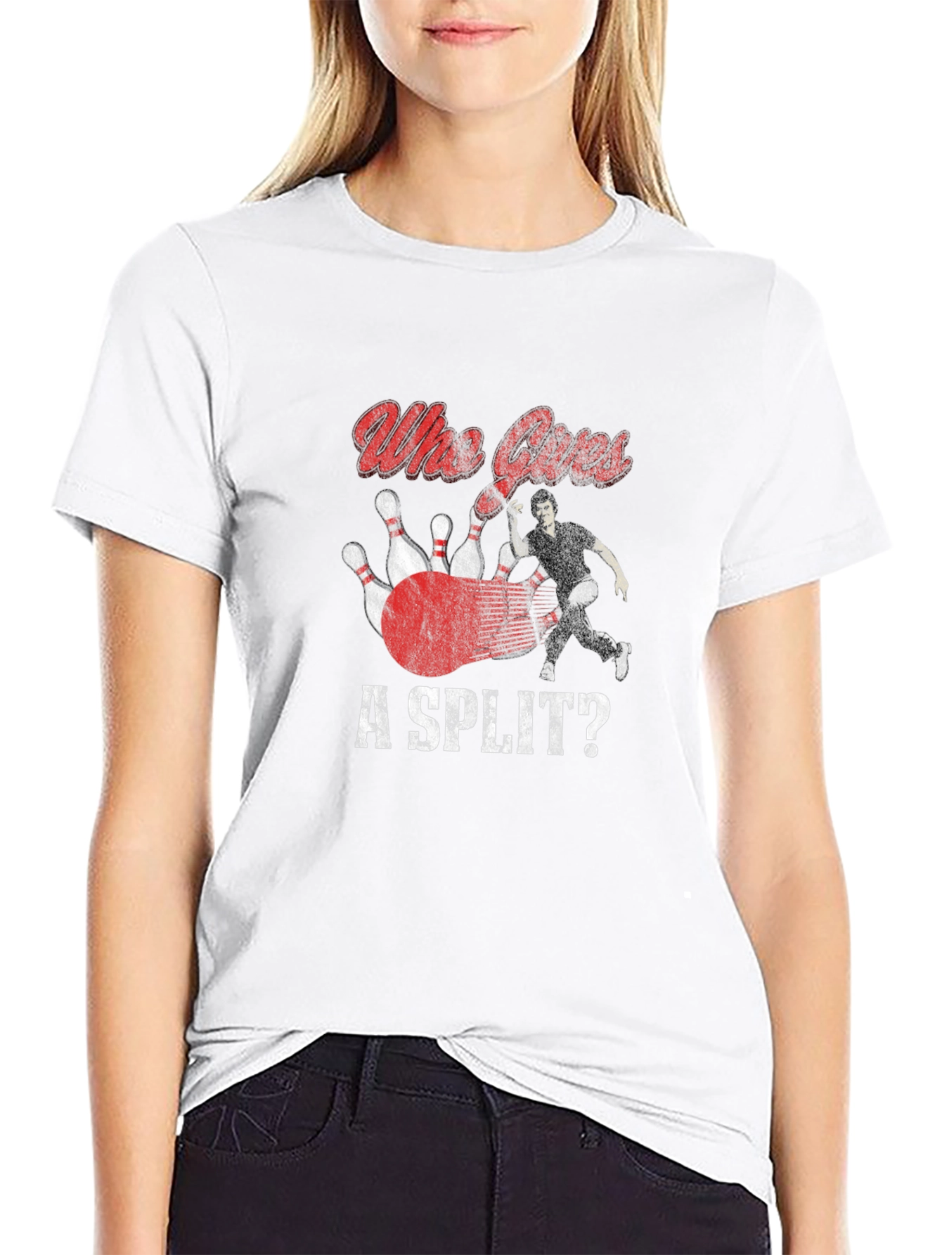 Who Cares A Split Bowling T-Shirt