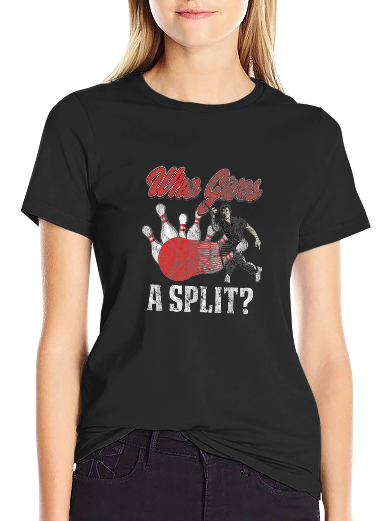 Who Cares A Split Bowling T-Shirt