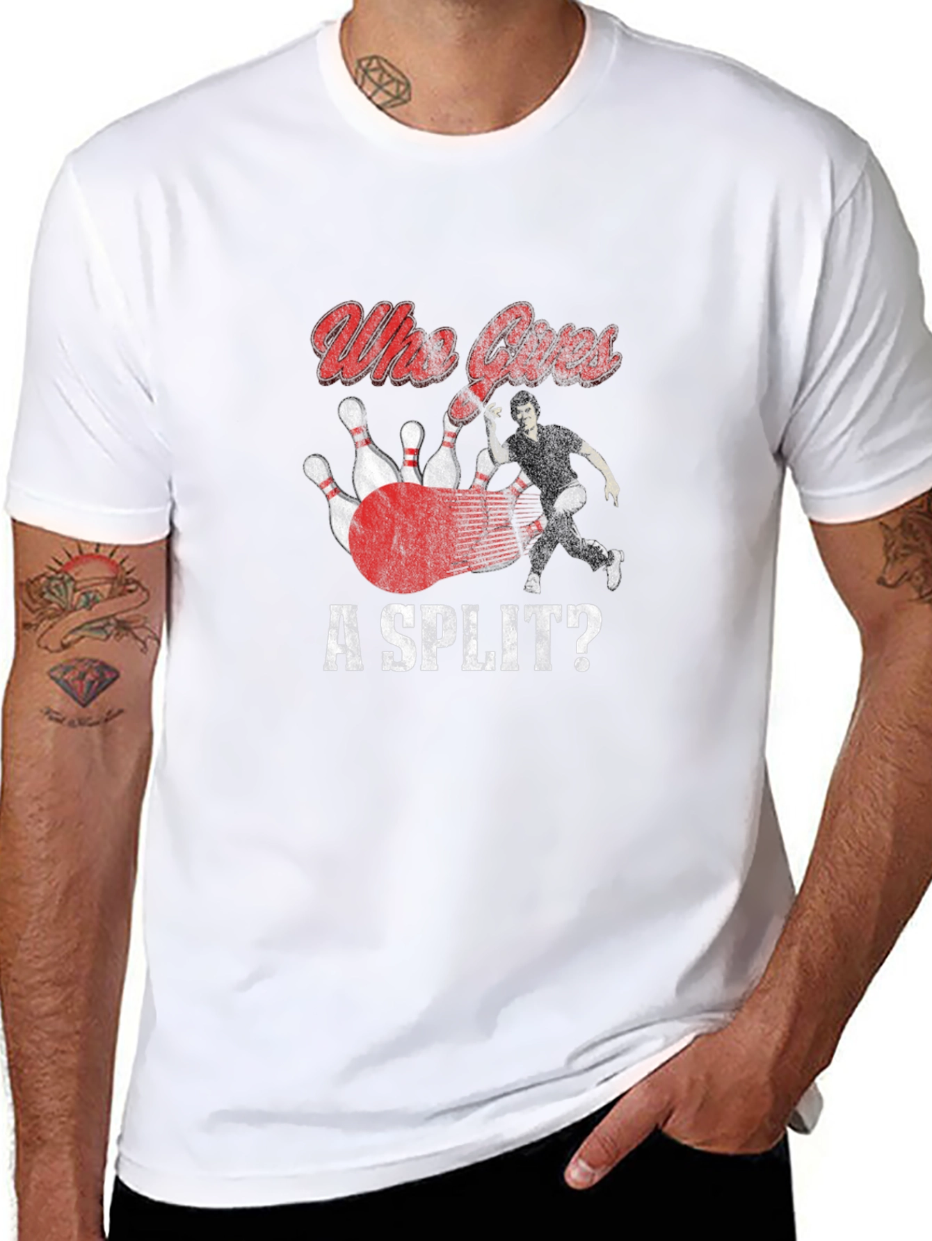 Who Cares A Split Bowling T-Shirt