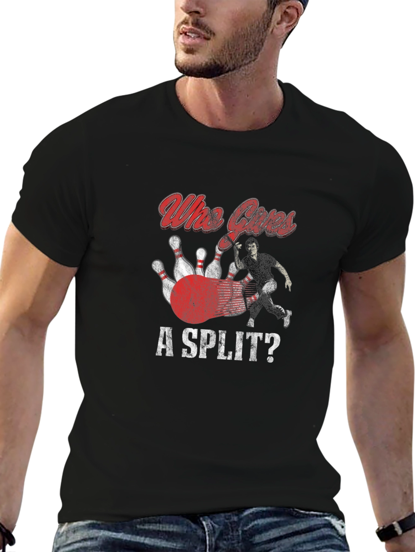 Who Cares A Split Bowling T-Shirt