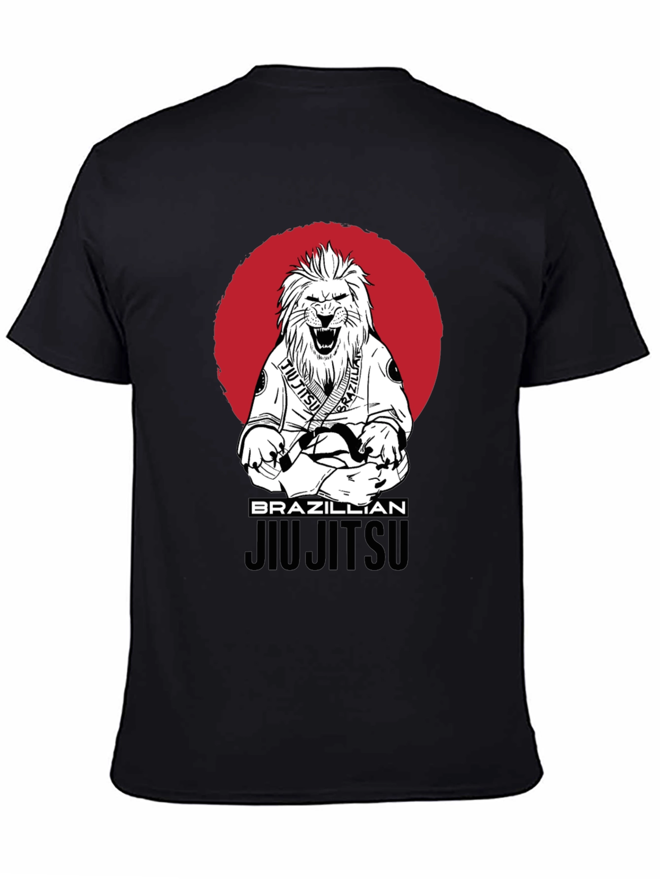 Brazilian Jiu Jitsu Lion Graphic Tee - Black