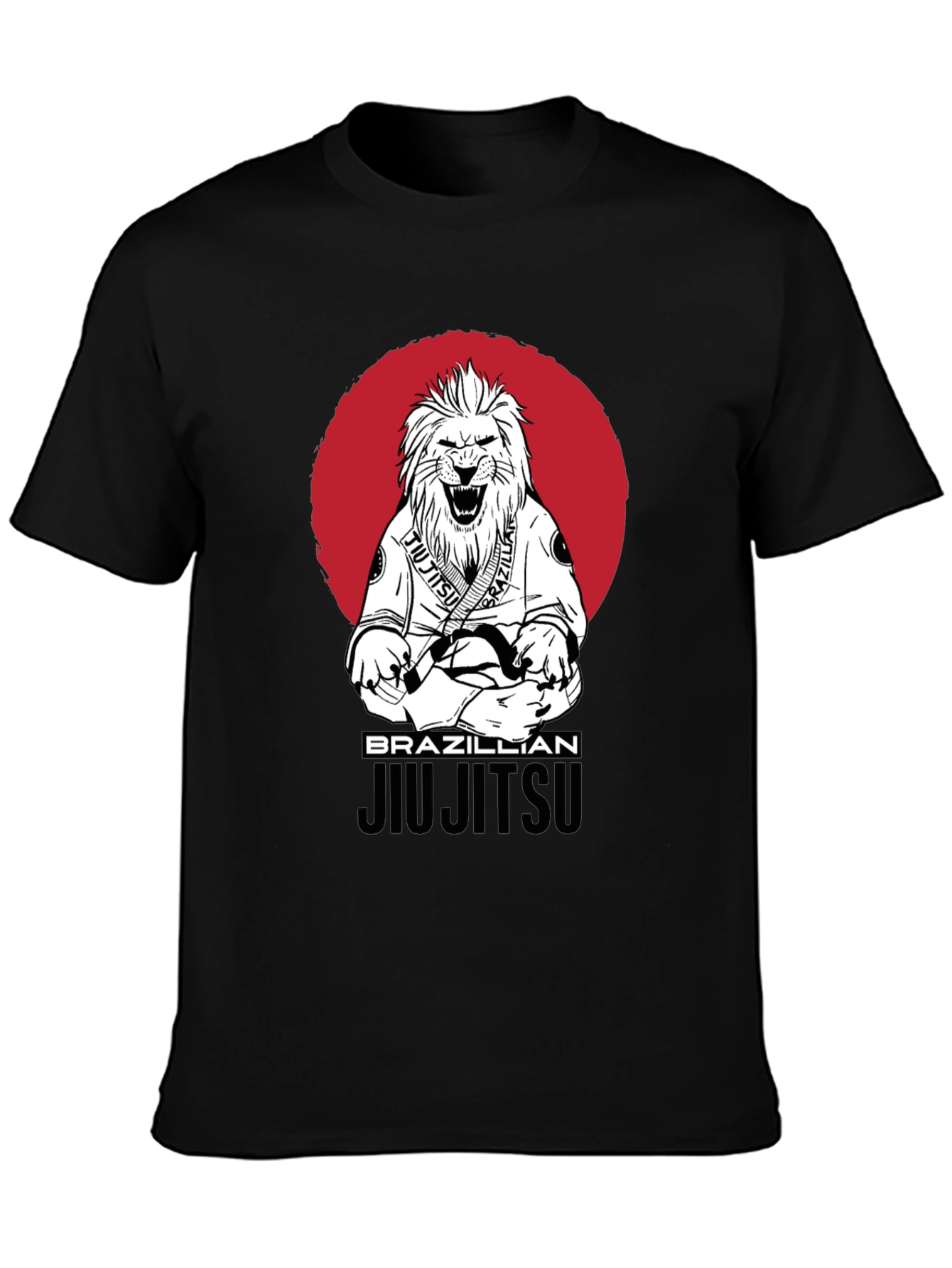 Brazilian Jiu Jitsu Lion Graphic Tee - Black