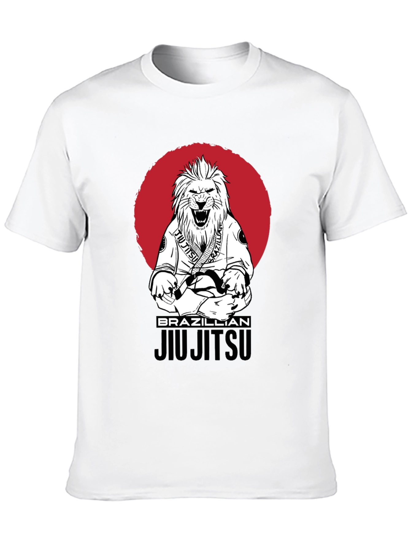 Brazilian Jiu Jitsu Lion Graphic Tee - Black