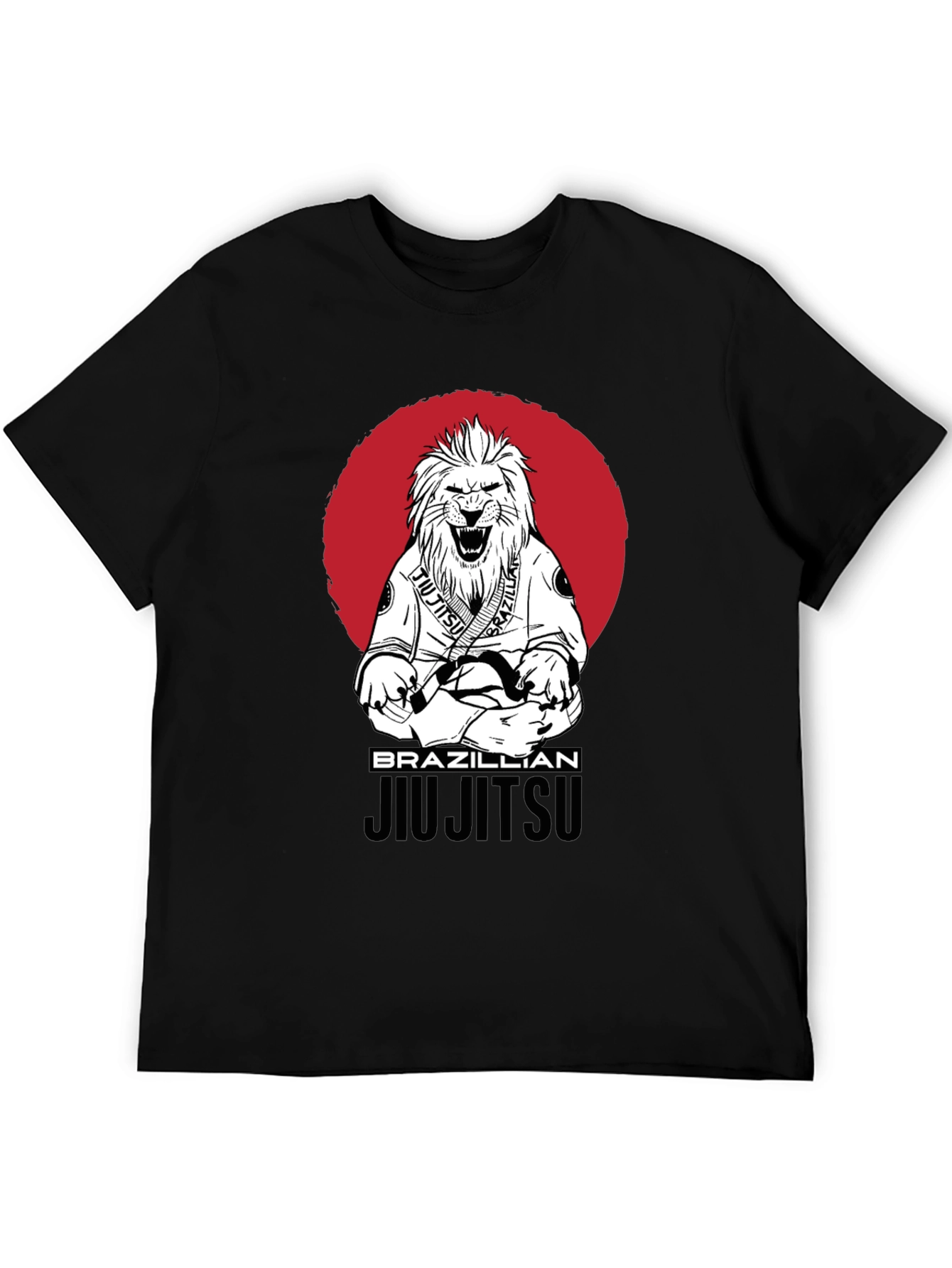Brazilian Jiu Jitsu Lion Graphic Tee - Black