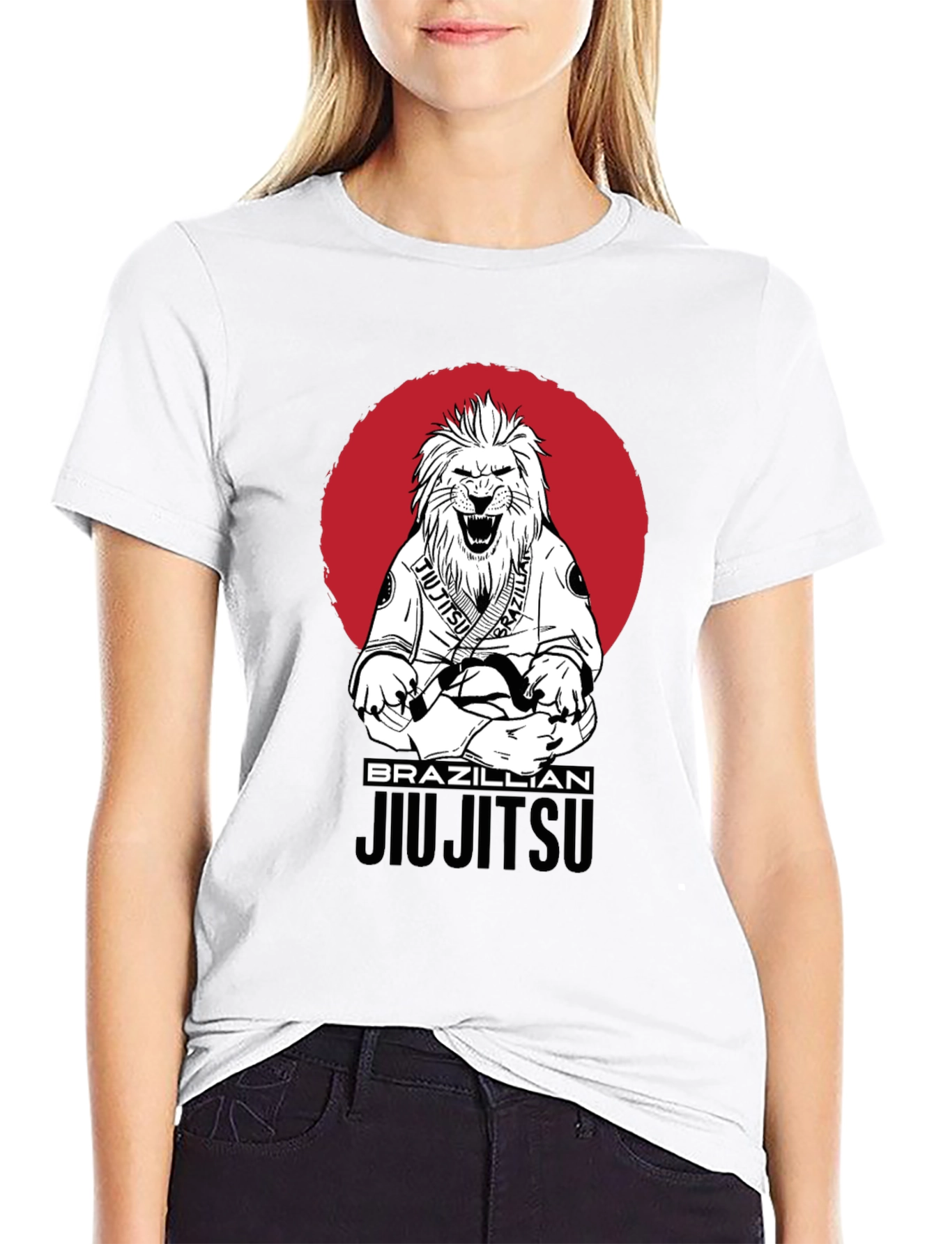 Brazilian Jiu Jitsu Lion Graphic Tee - Black