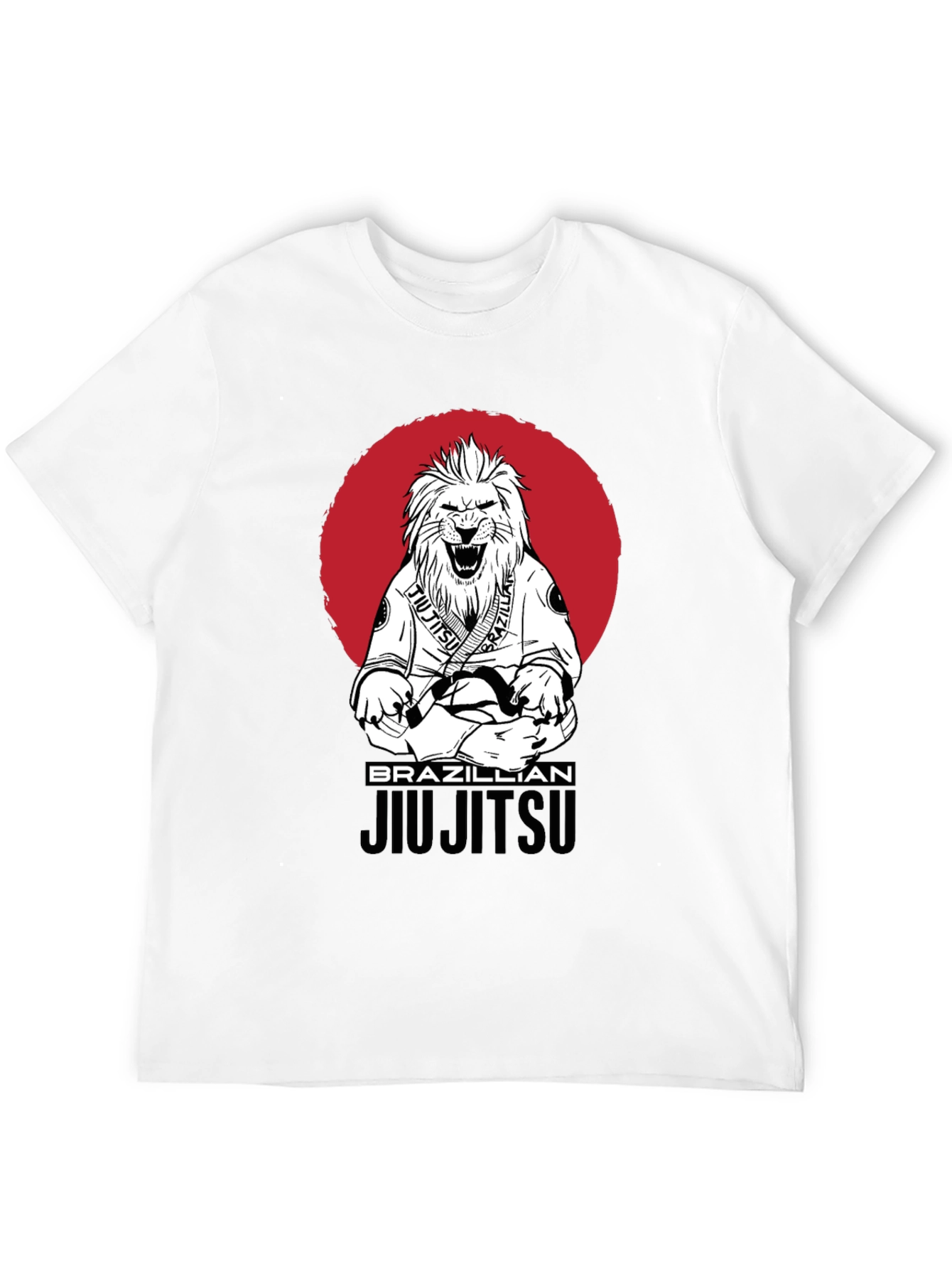 Brazilian Jiu Jitsu Lion Graphic Tee - Black