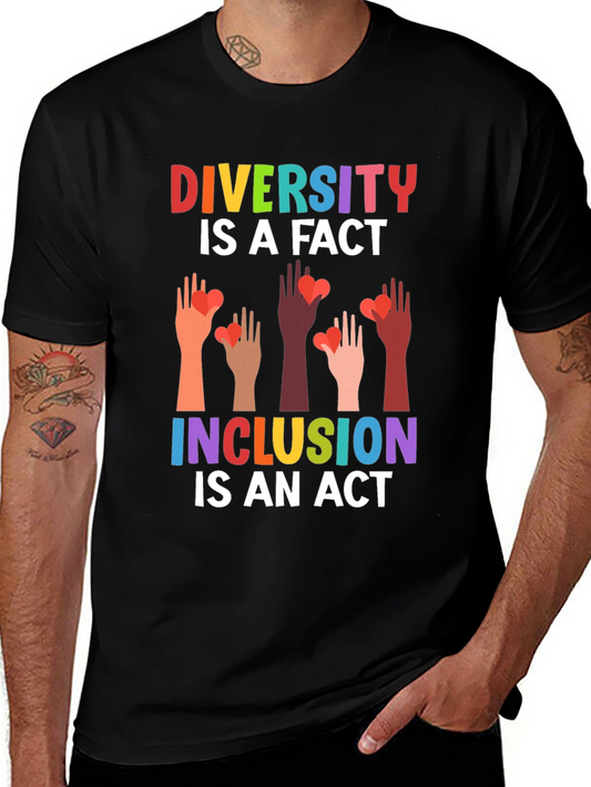 Diversity Inclusion T-Shirt Love Hearts