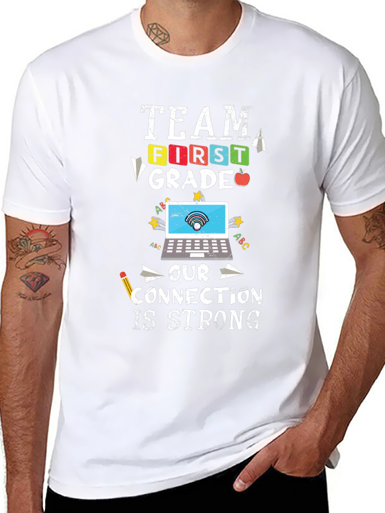 Team First Grade Teacher T-Shirt - Connection Strong