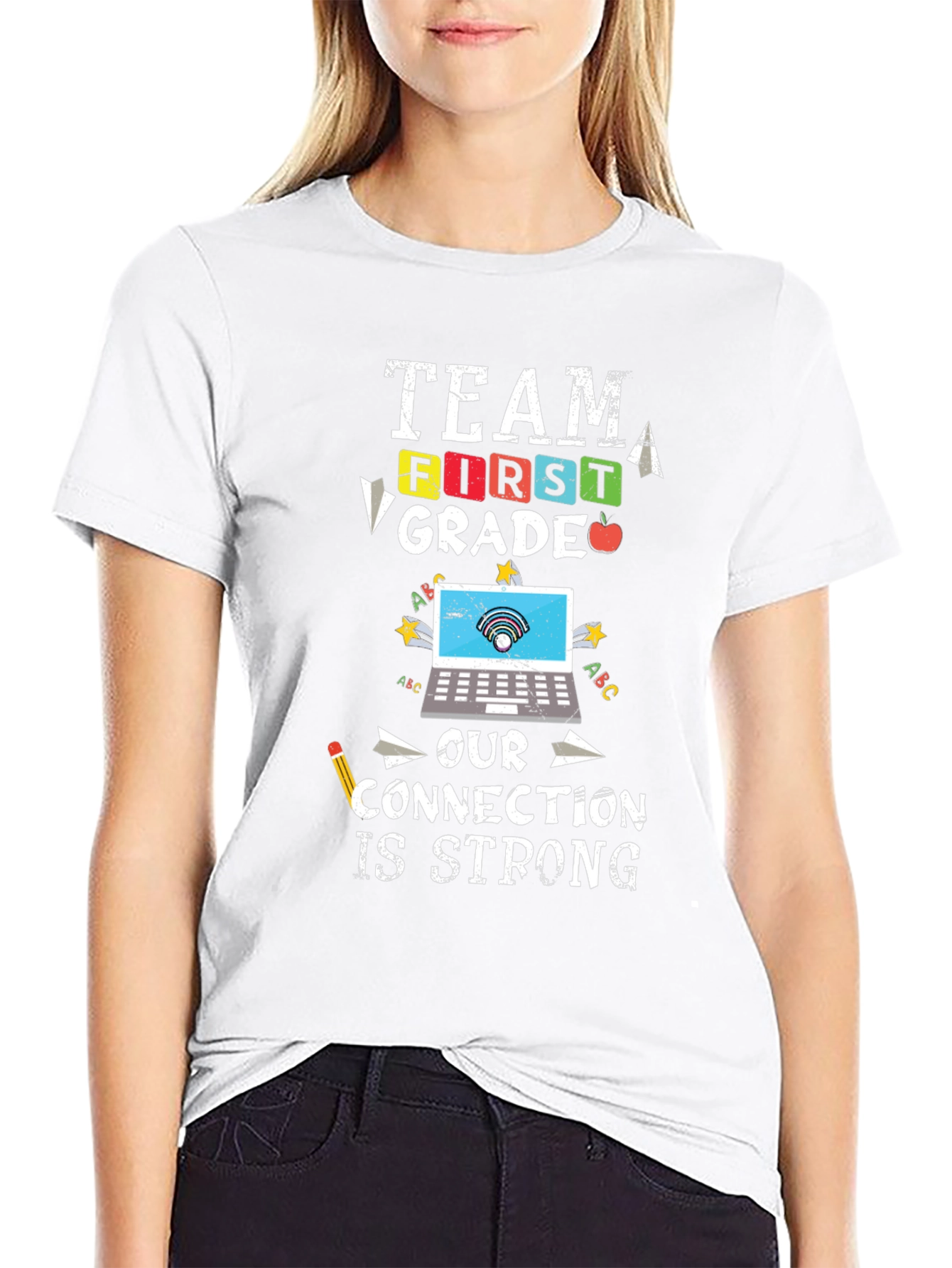 Team First Grade Teacher T-Shirt - Connection Strong