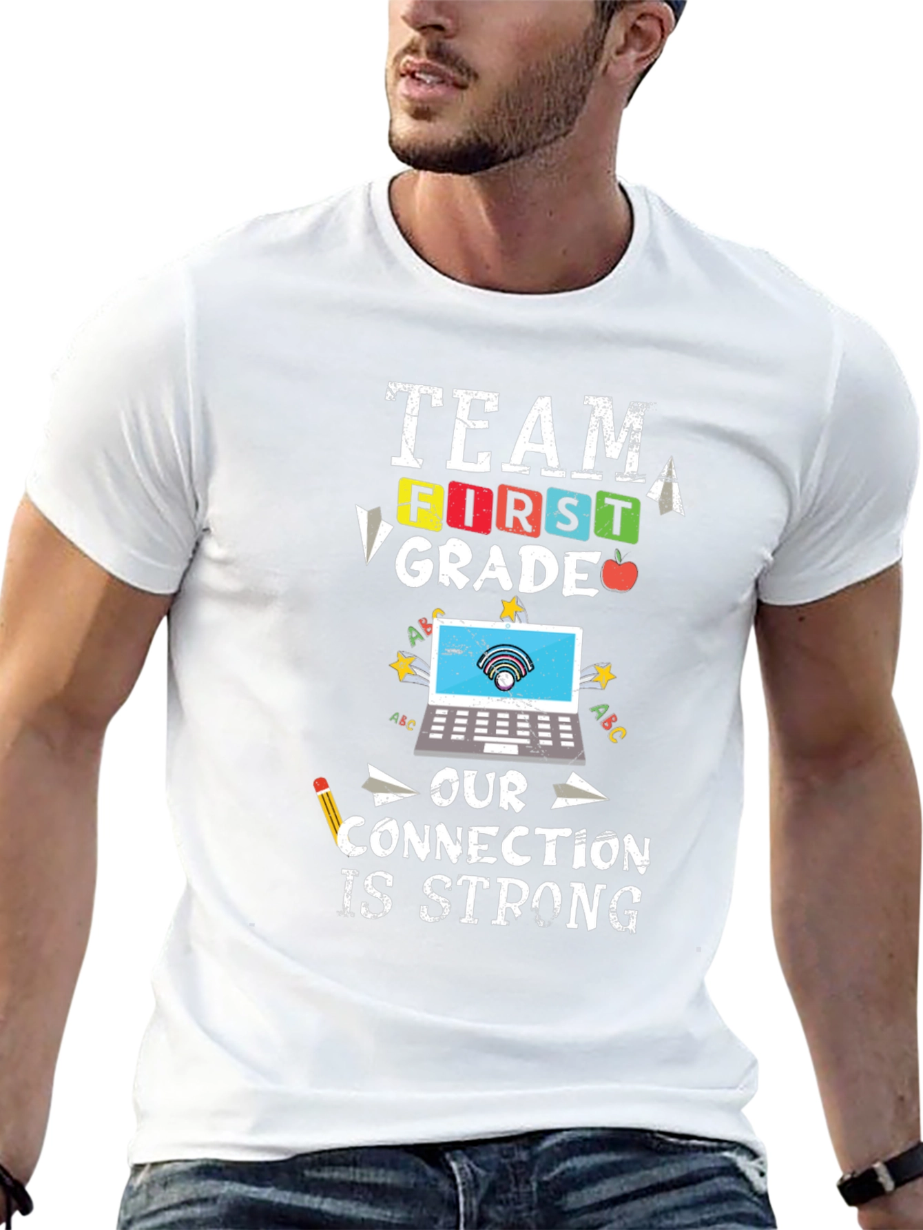 Team First Grade Teacher T-Shirt - Connection Strong
