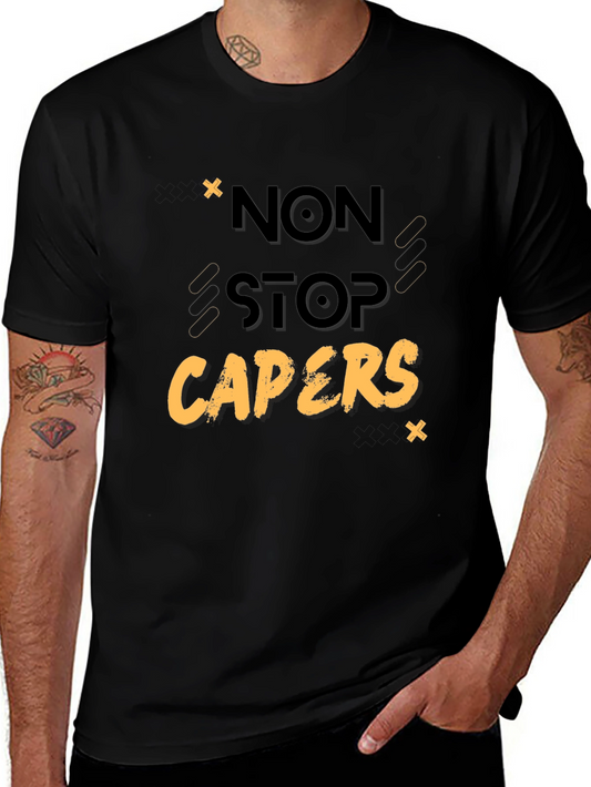 Non Stop Capers Graphic Black T-Shirt