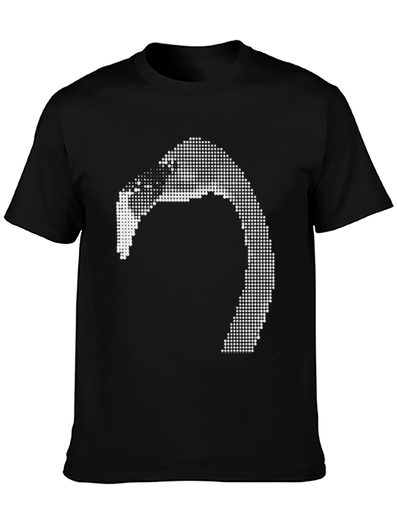 Abstract Graphic Print Black Tee